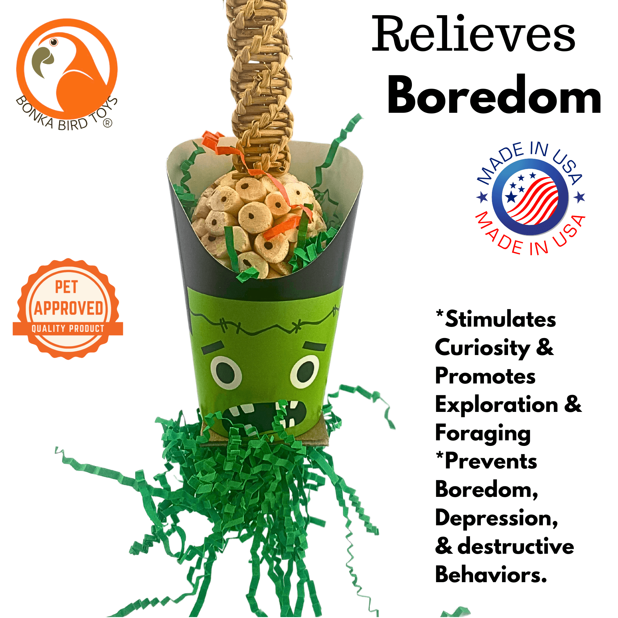 2706 Halloween Frankenstein Cup - Bonka Bird Toys