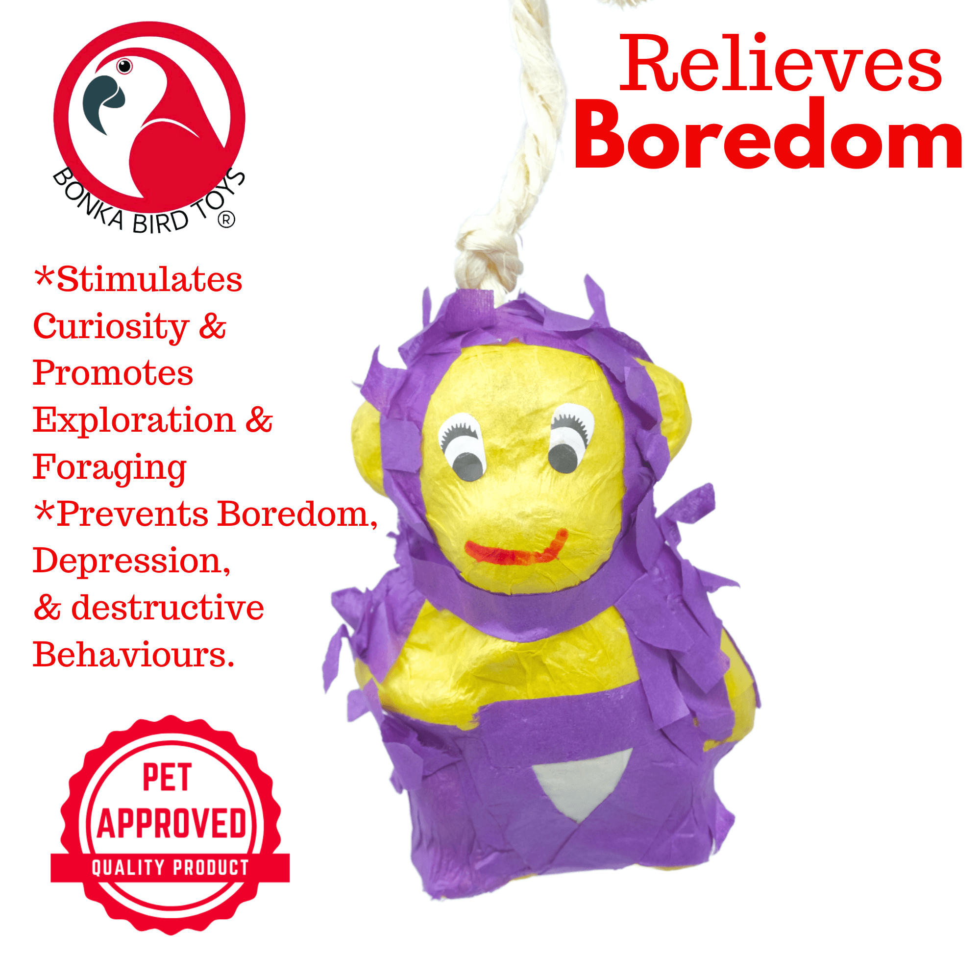 2675 Mini Pinata Monkey - Bonka Bird Toys