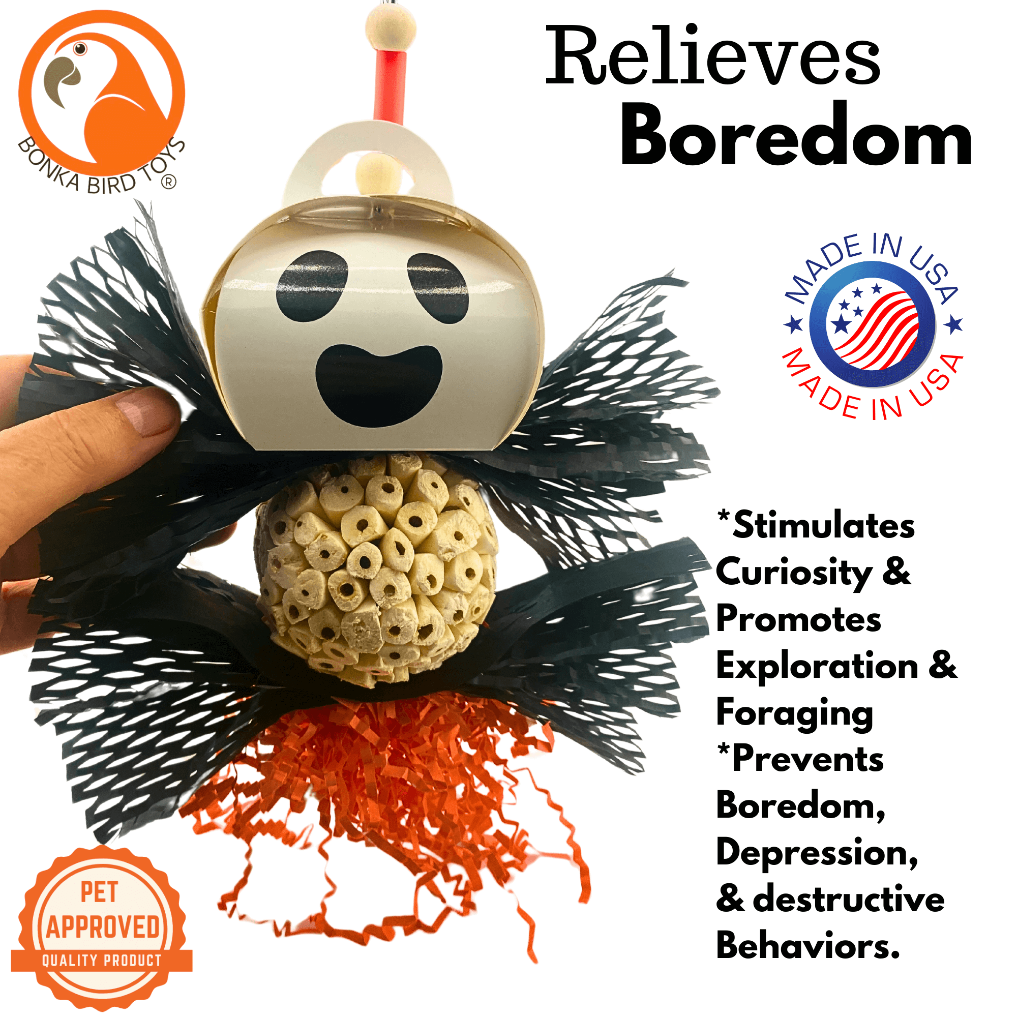 2719 Spooky Halloween Ghost - Bonka Bird Toys