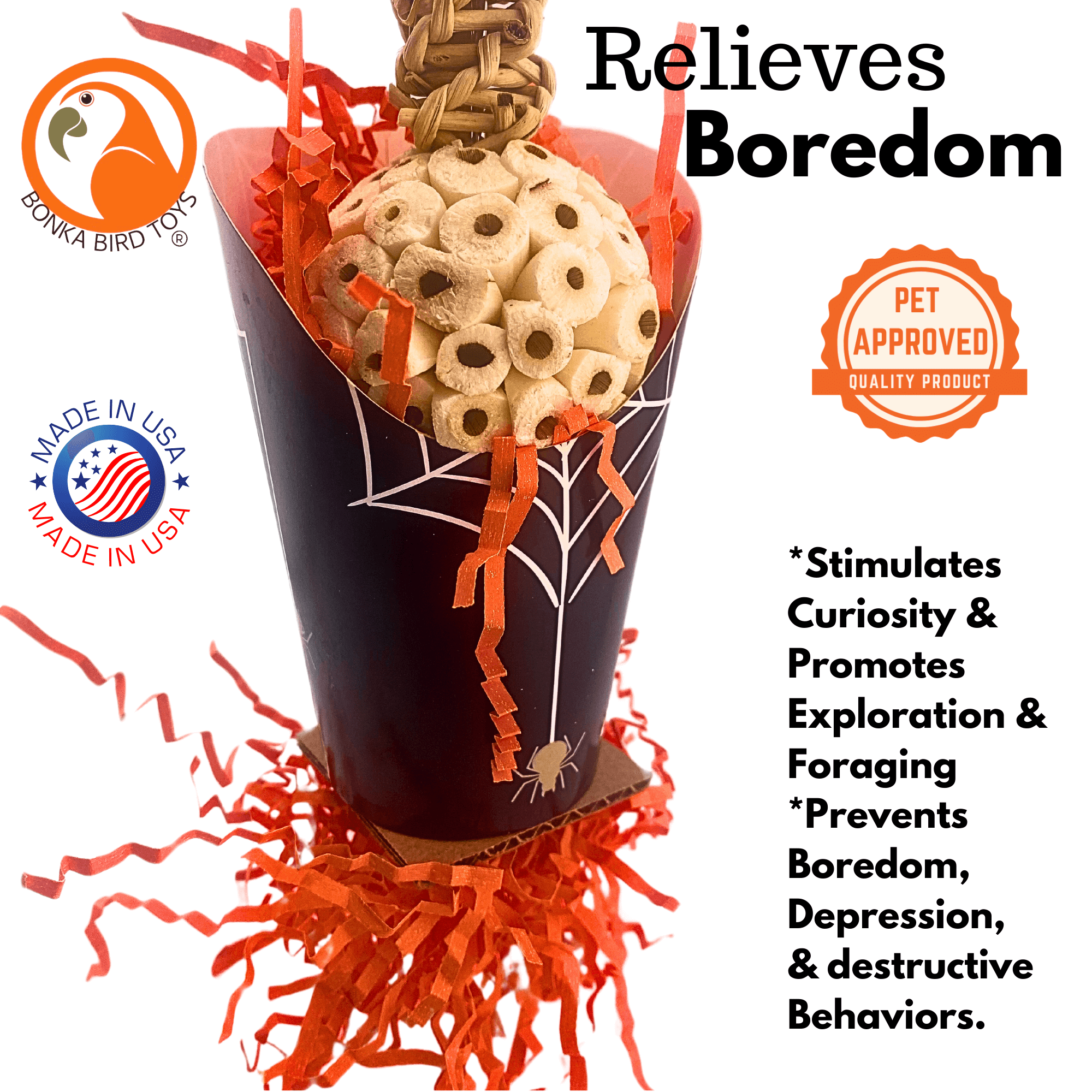 2707 Halloween Spider Cup - Bonka Bird Toys