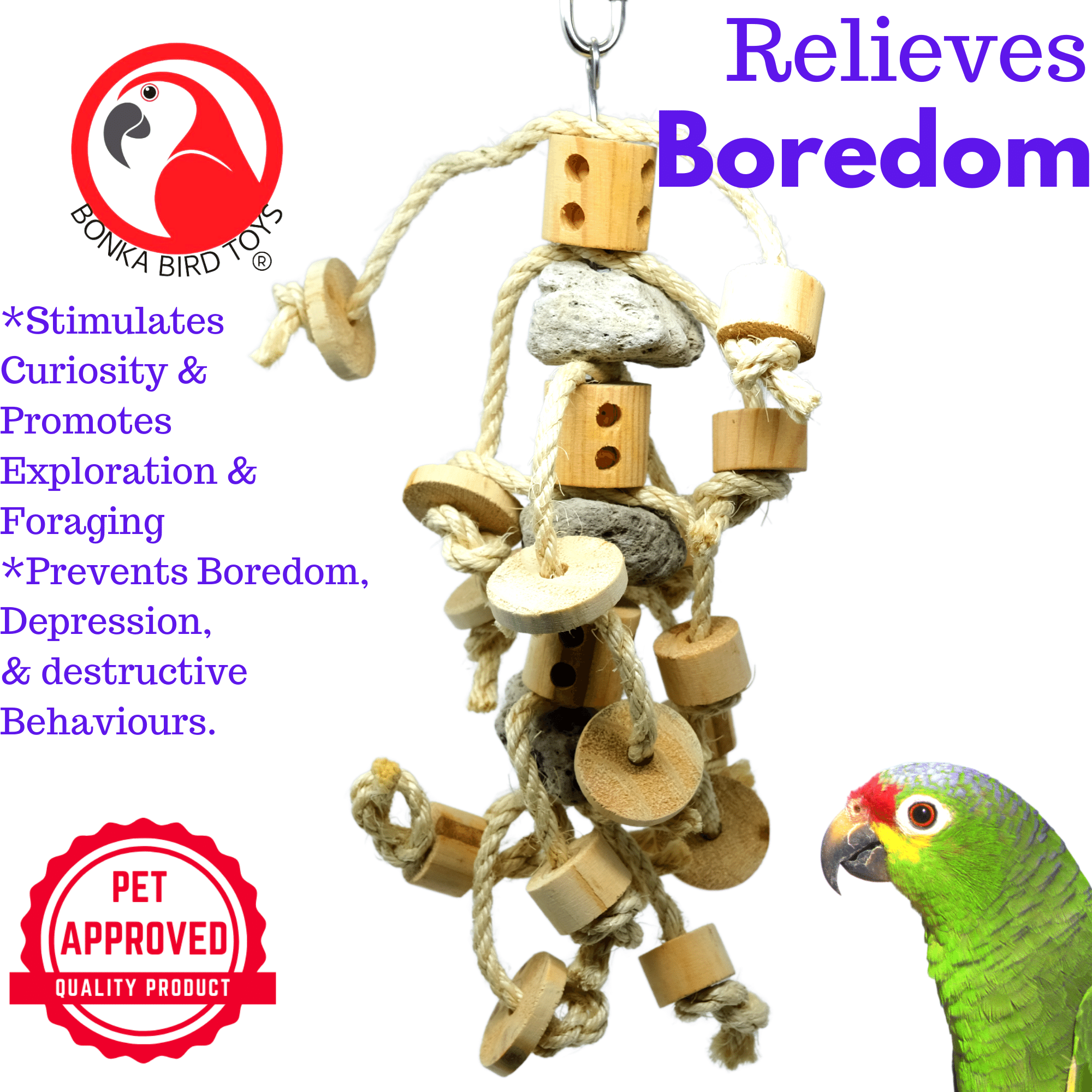 2593 Java Stone Stepper - Bonka Bird Toys