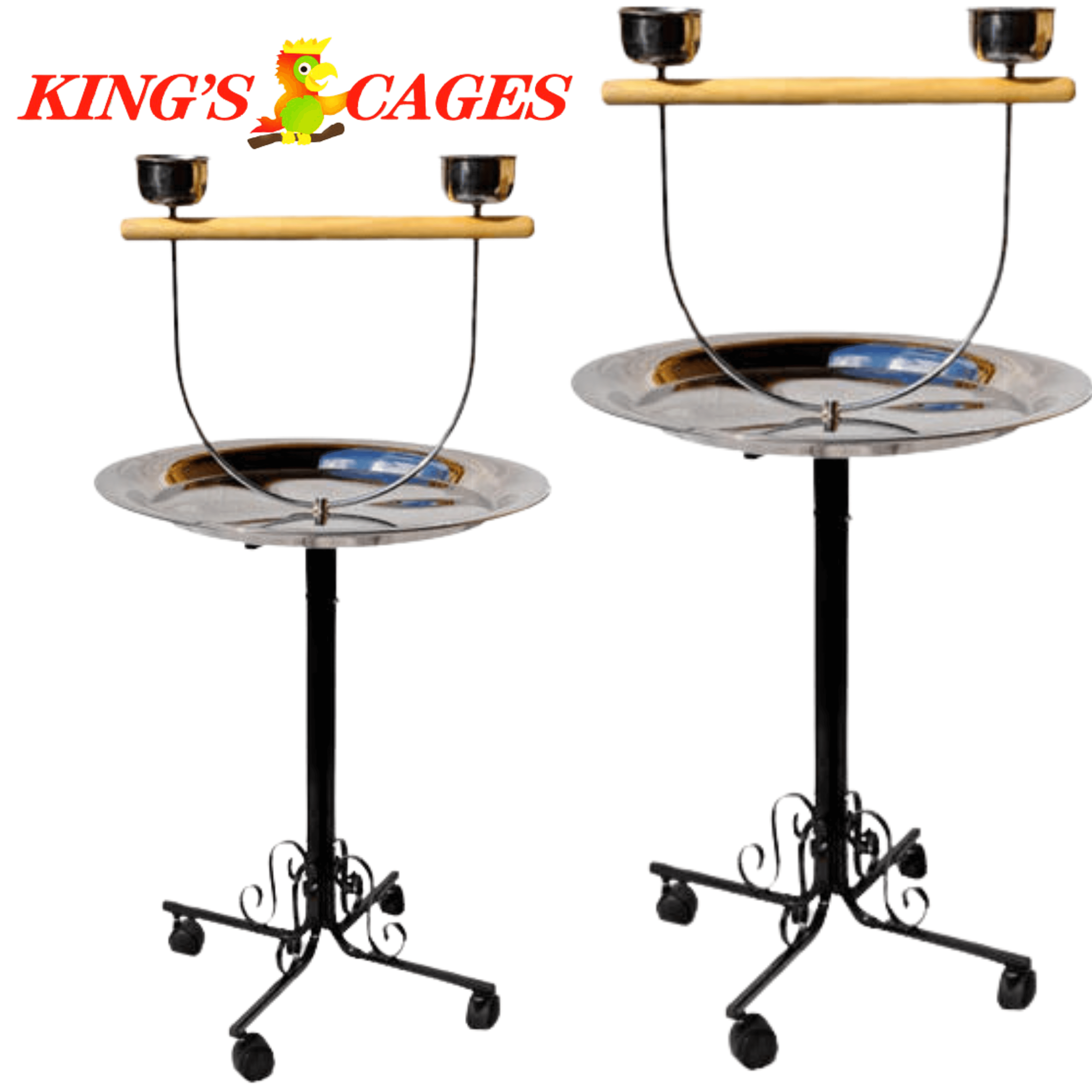 Kings Cages Metal playstand PP B72 51X28X28 - Bonka Bird Toys