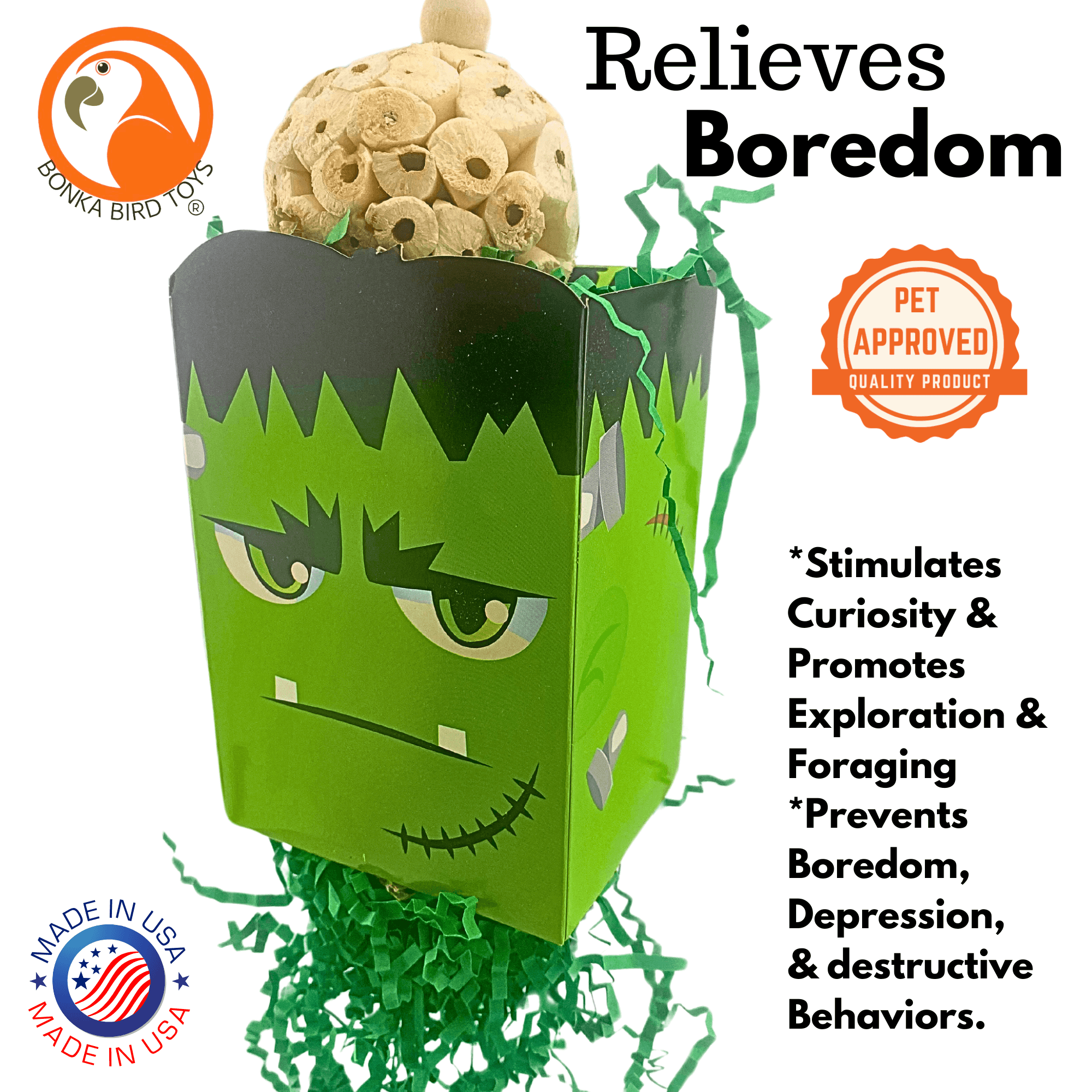 2685 Halloween Frankenstein Box - Bonka Bird Toys