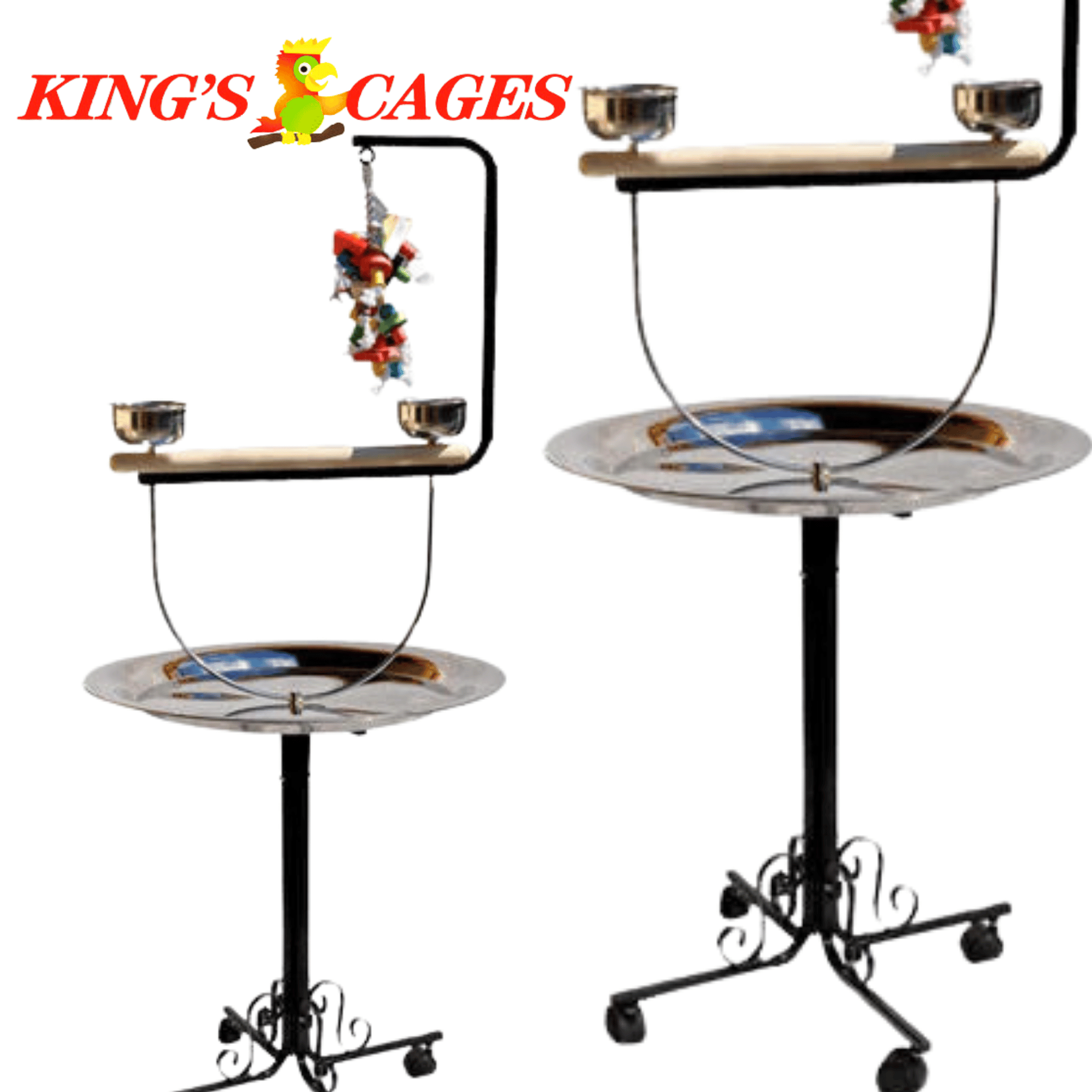 Kings Cages Metal Playstand PP B72T 65X28X28 - Bonka Bird Toys