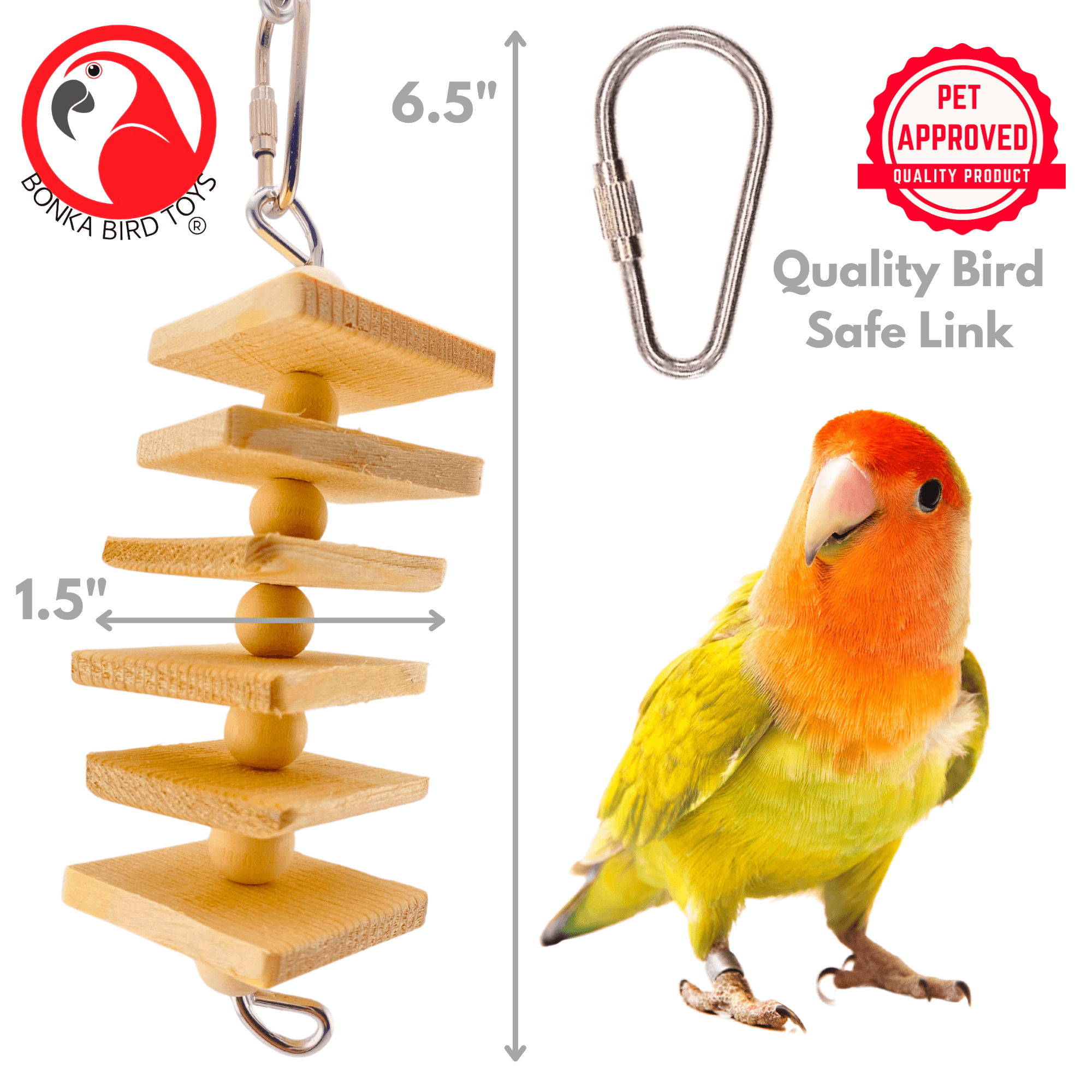 972 Natural Mini Stepper - Bonka Bird Toys