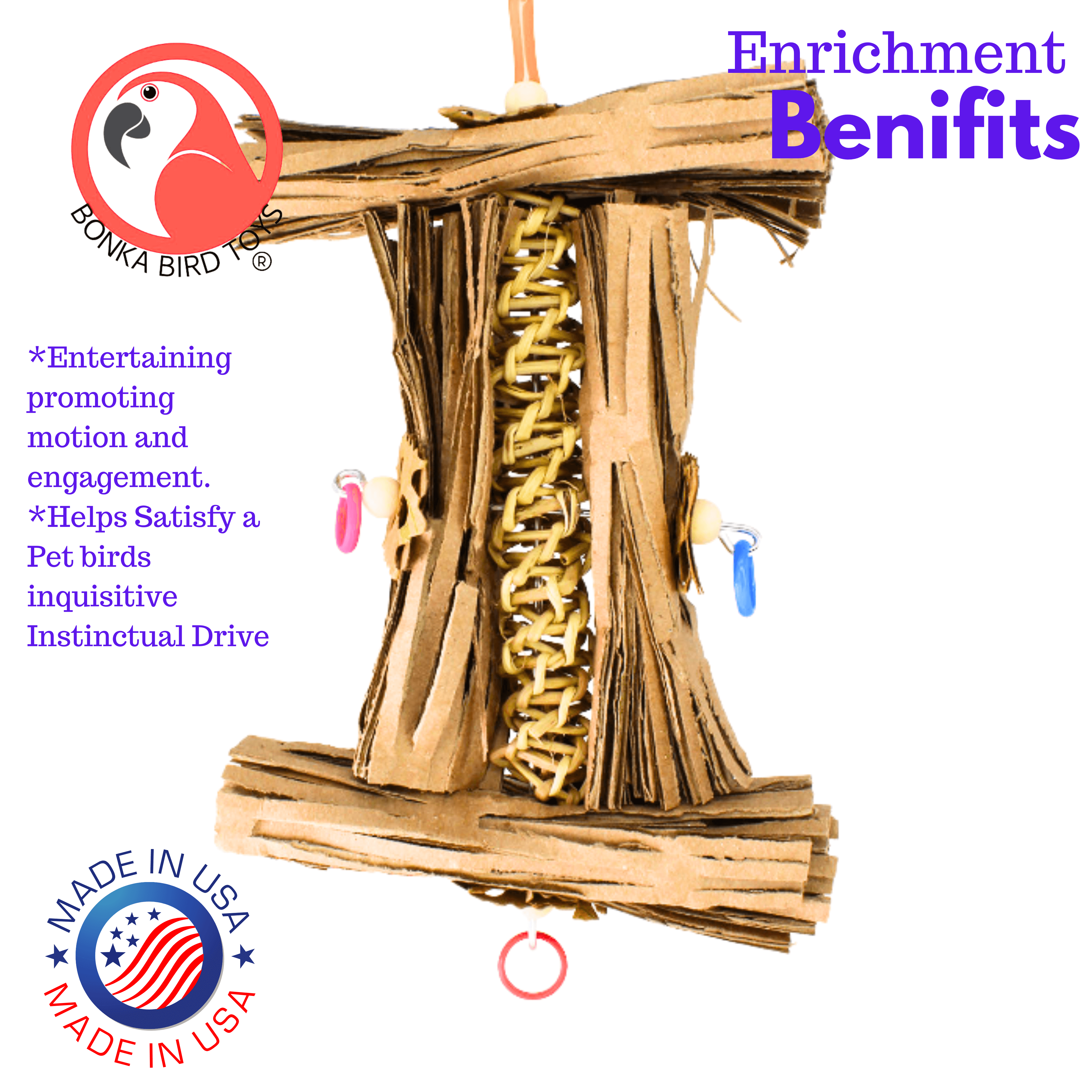 1547 Natural Helix - Bonka Bird Toys