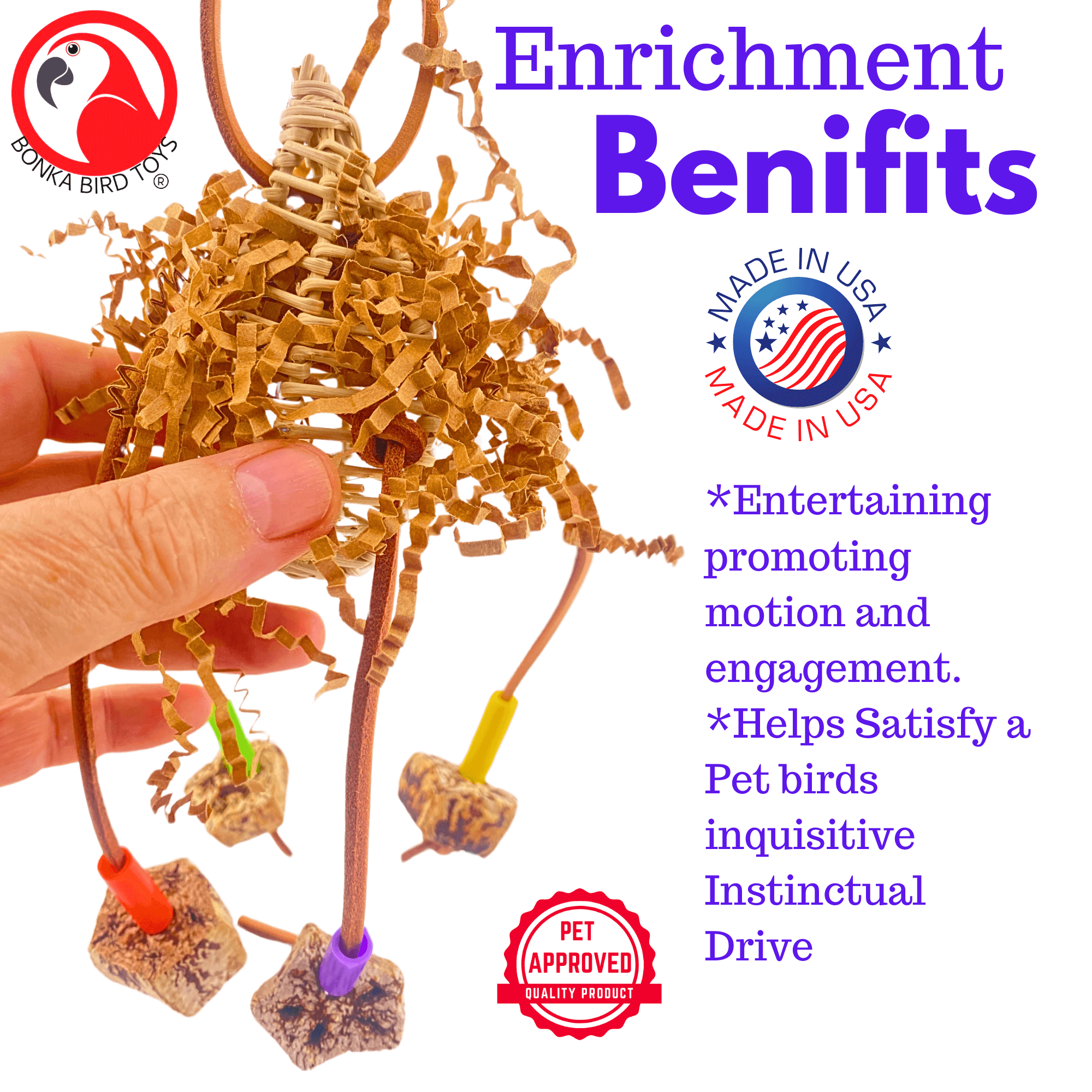 2618 Mahogany Drop - Bonka Bird Toys