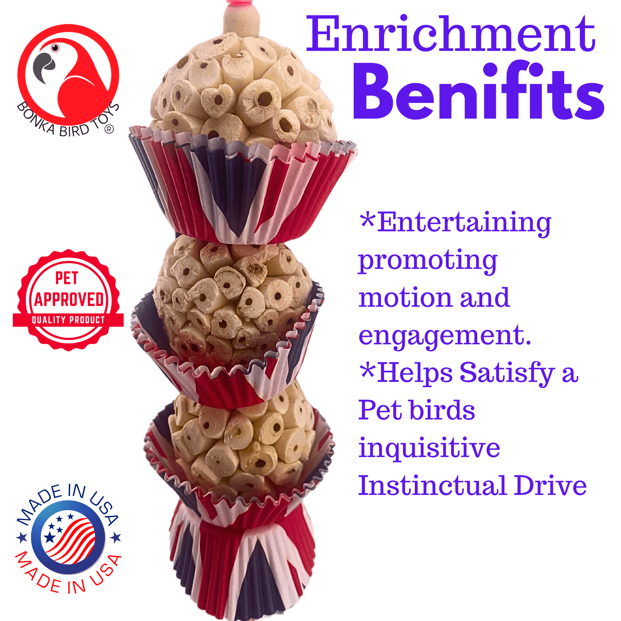 2709 UK Three Cake - Bonka Bird Toys