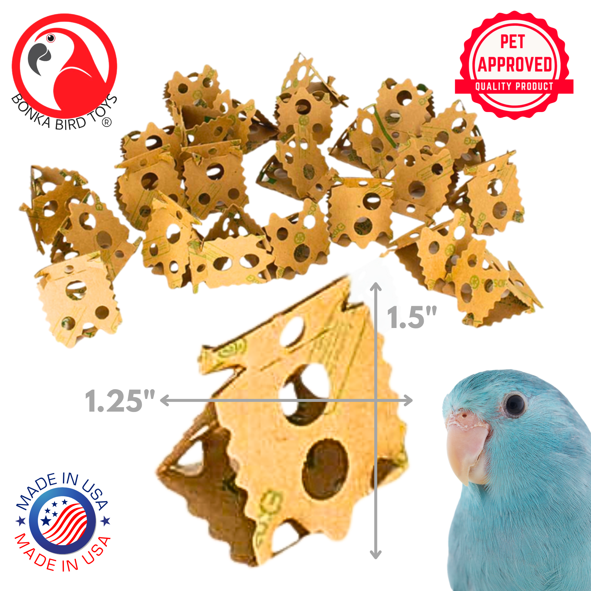 1222 Pk24 Foraging Card Crumbles - Bonka Bird Toys