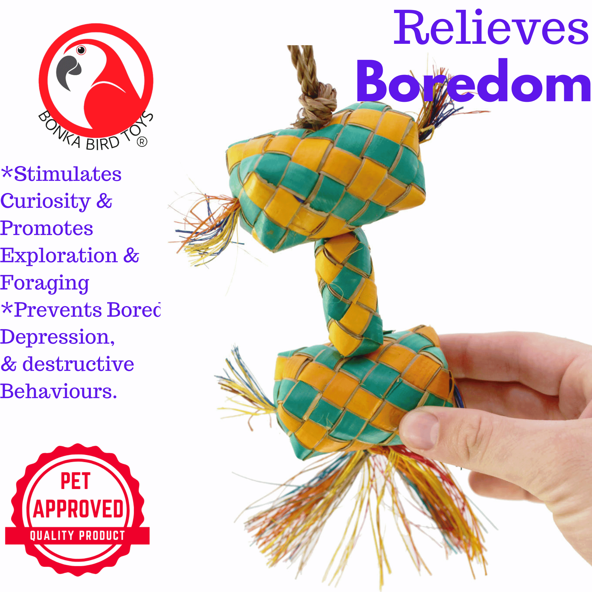03418 Small Stacked Pinata - Bonka Bird Toys