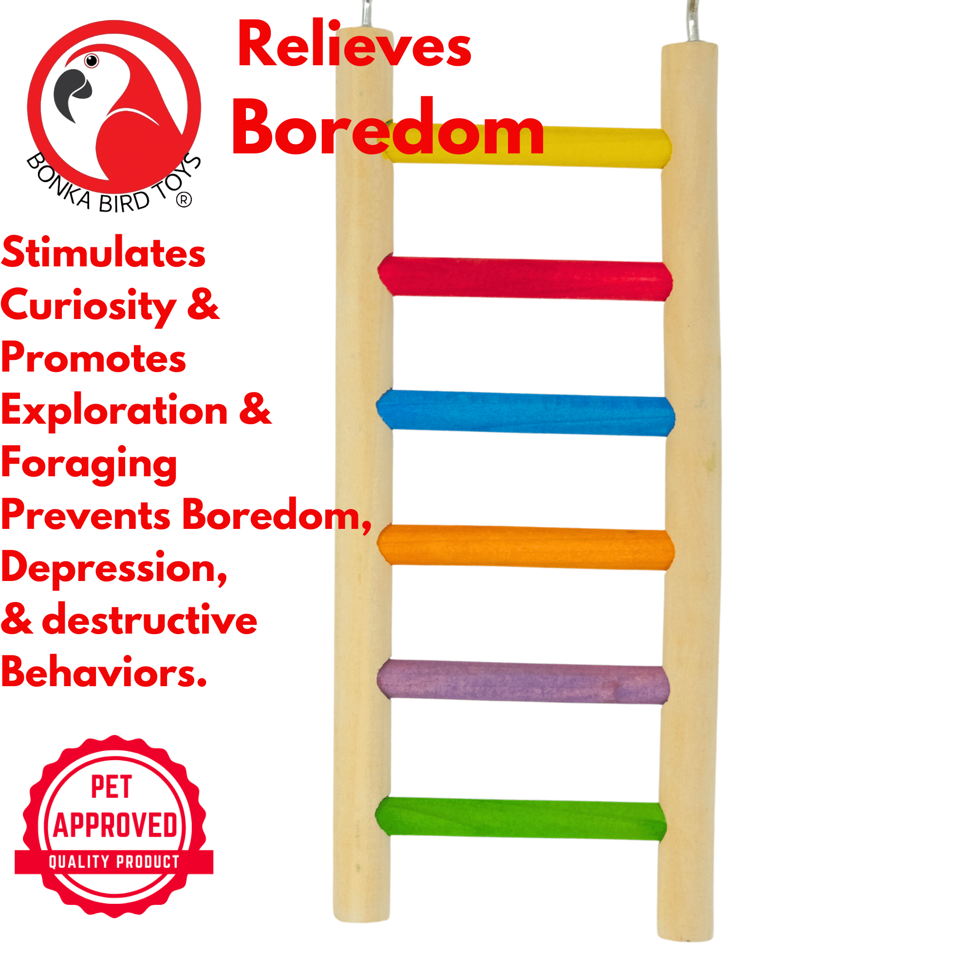 1777 Ladder 8" x 3" - Bonka Bird Toys