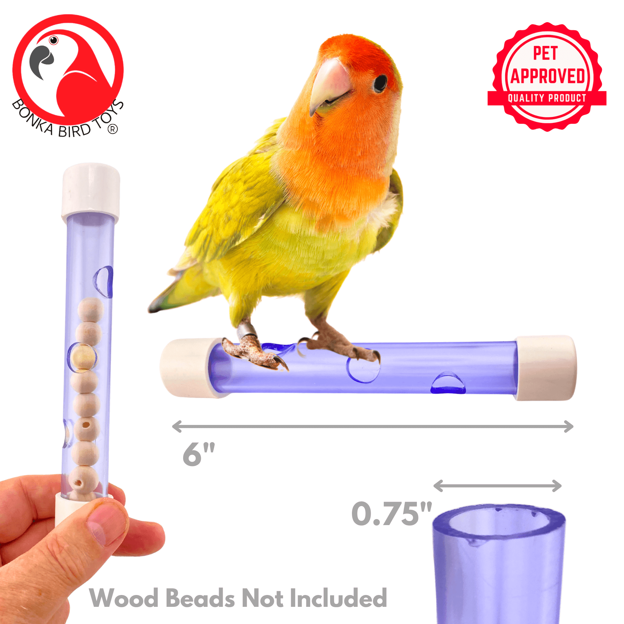 2673 Three Hole Foraging Tube - Bonka Bird Toys
