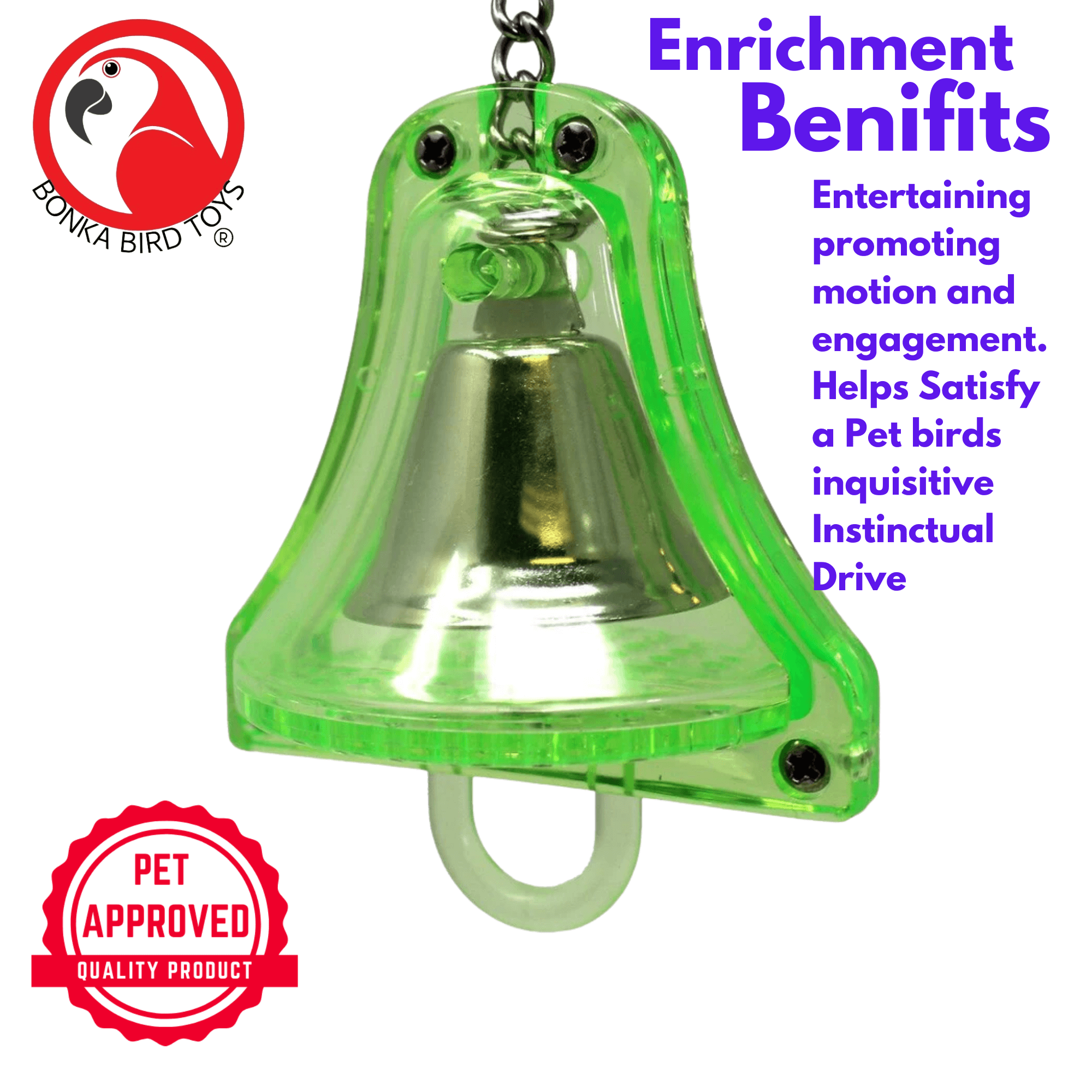 60017 Large Bullet Proof Bell - Bonka Bird Toys