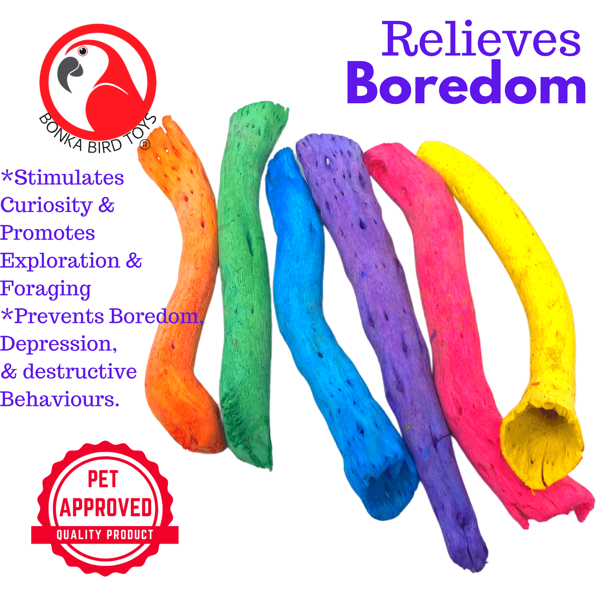 Colored Gobi Tail - Bonka Bird Toys