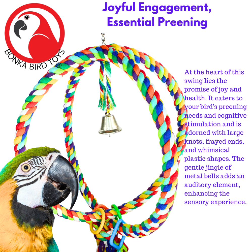 1411 Huge Globe Rope Swing - Bonka Bird Toys