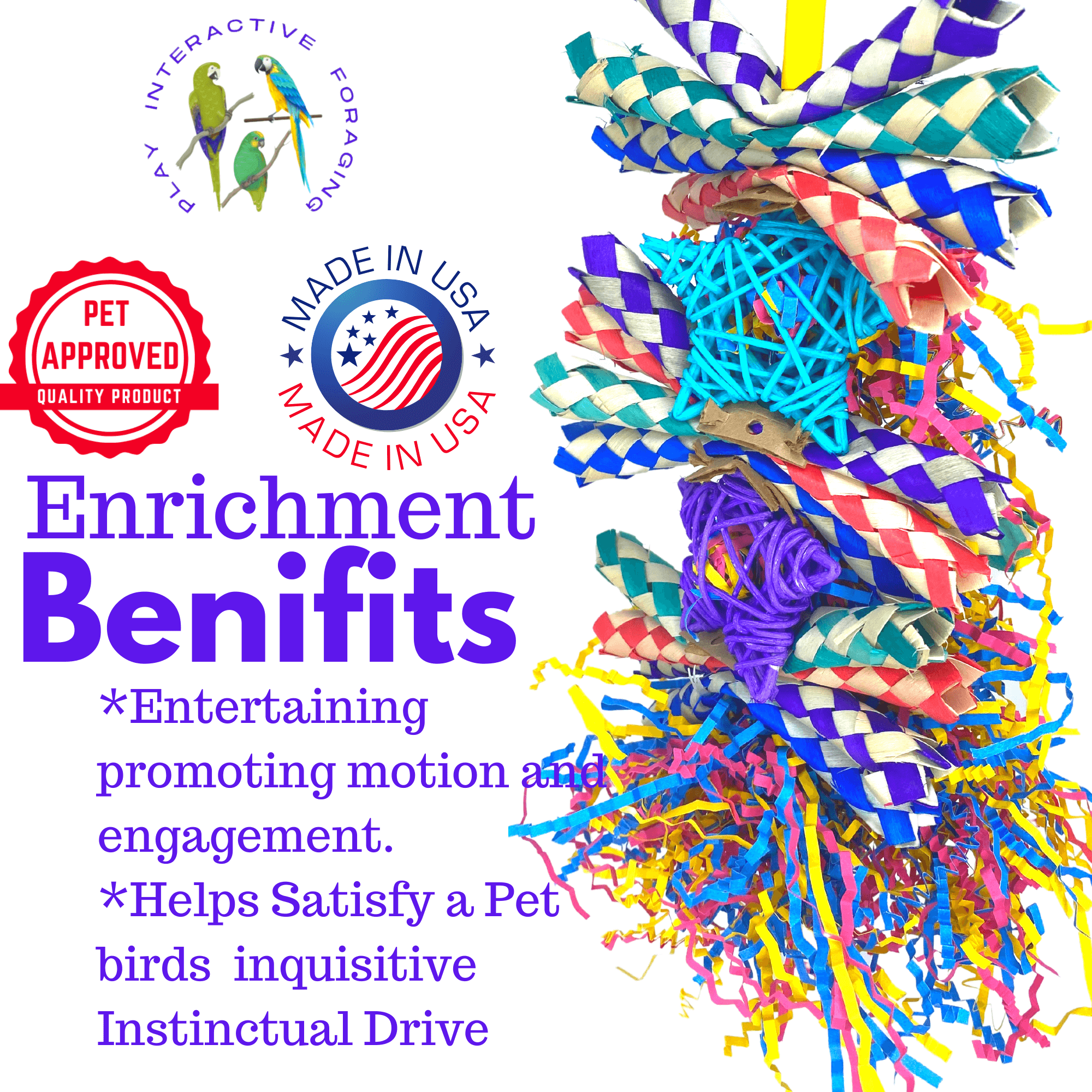 1586 Duo Foraging Star Shred - Bonka Bird Toys