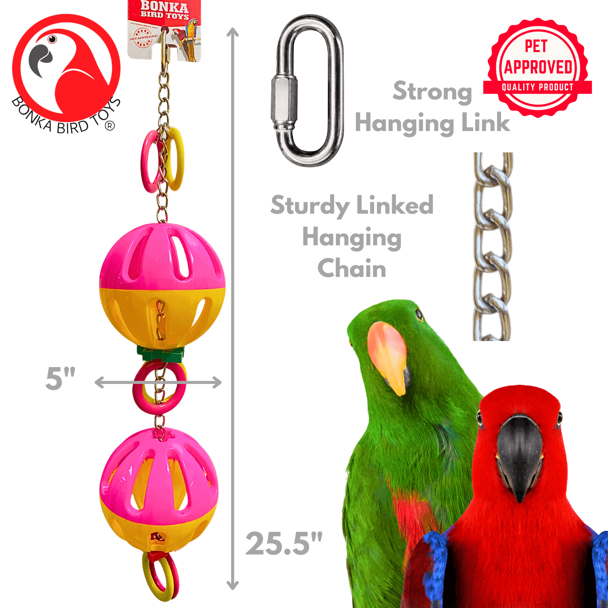 1006 Huge Tuff Balls - Bonka Bird Toys