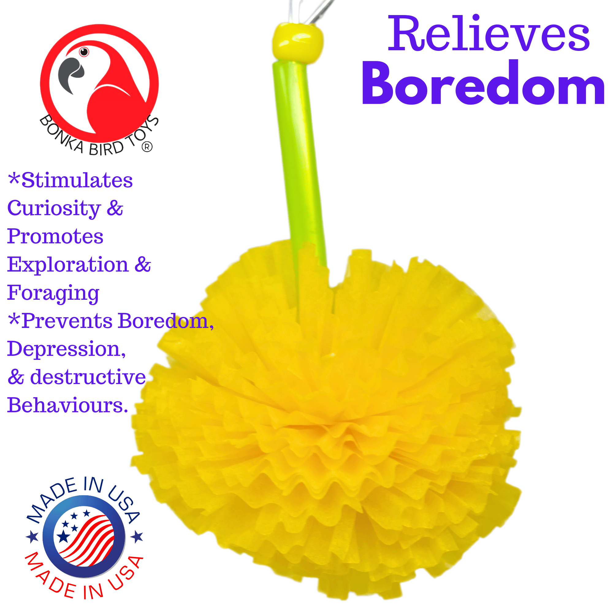 1725 Small Paper Puff - Bonka Bird Toys