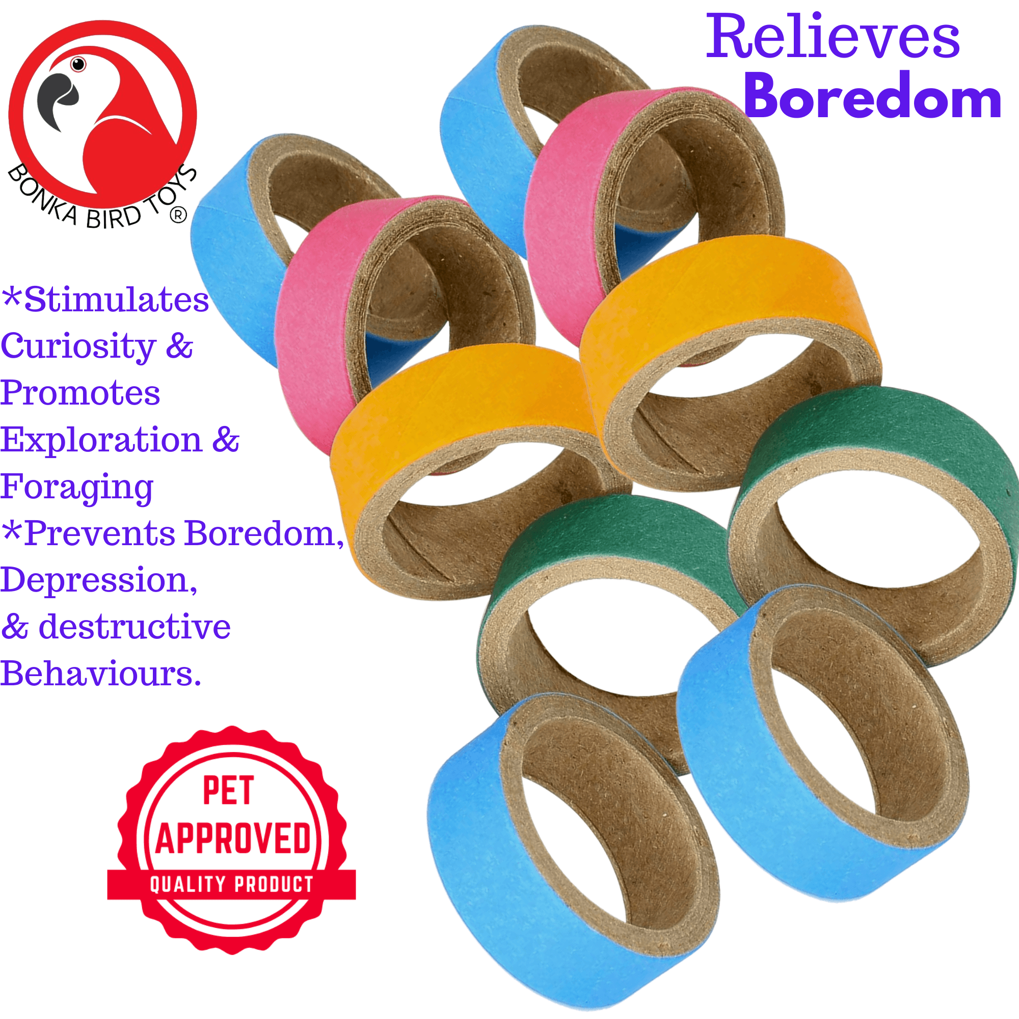 3160 12pk 1-Inch Ring Bagel - Bonka Bird Toys