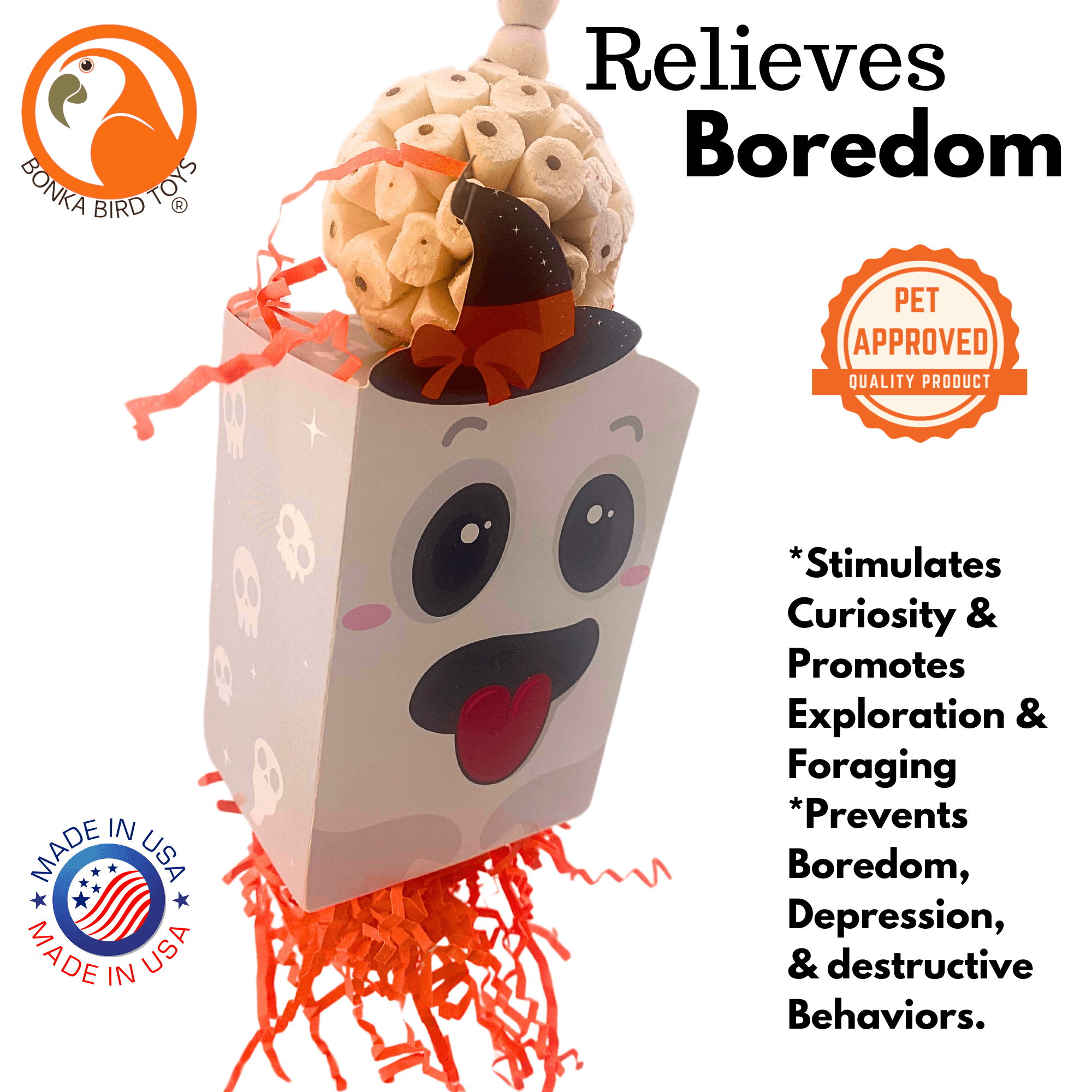 2687 Halloween Ghost Box - Bonka Bird Toys