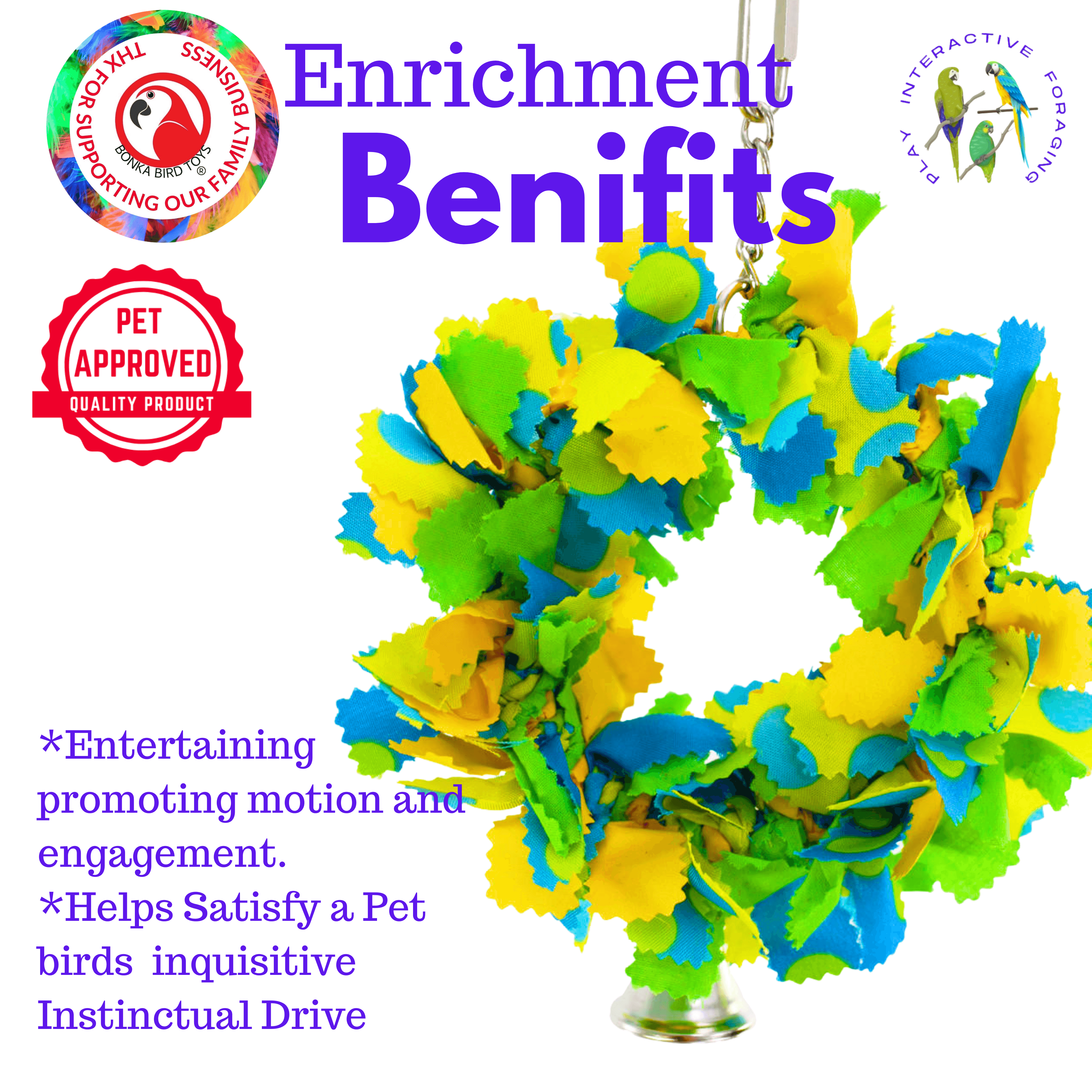 810 Small Bowtie Ring - Bonka Bird Toys