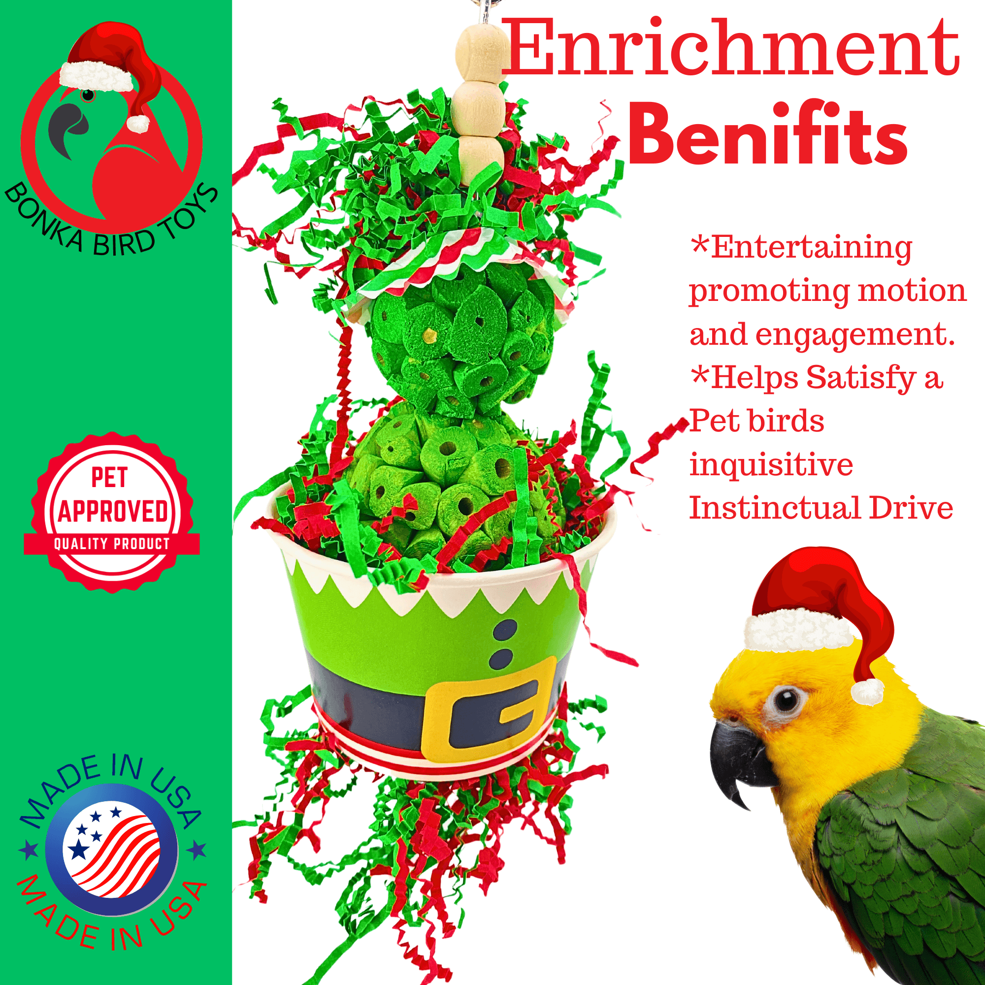 2731 Christmas Sola Grinch - Bonka Bird Toys