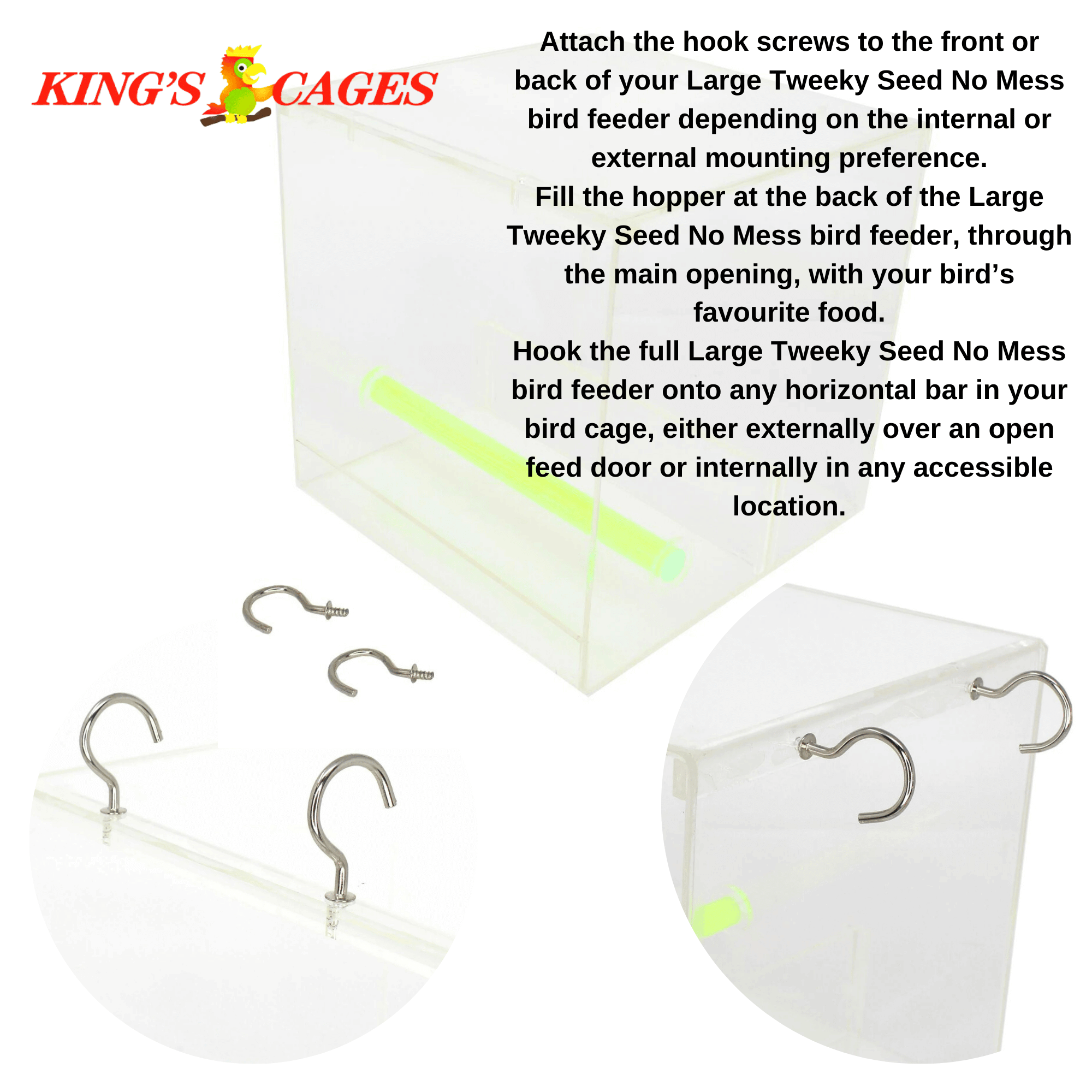 Large Tweeky Clean Bird Seed Feeder On Sale! - Bonka Bird Toys