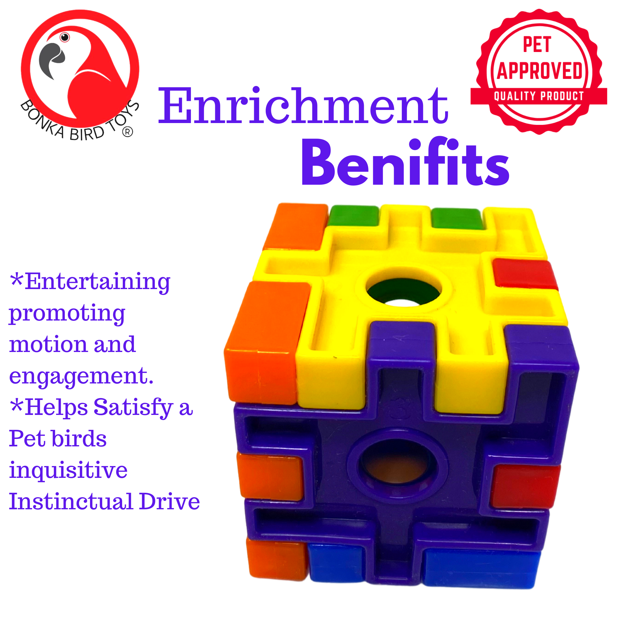 2920 Puzzle Cube - Bonka Bird Toys