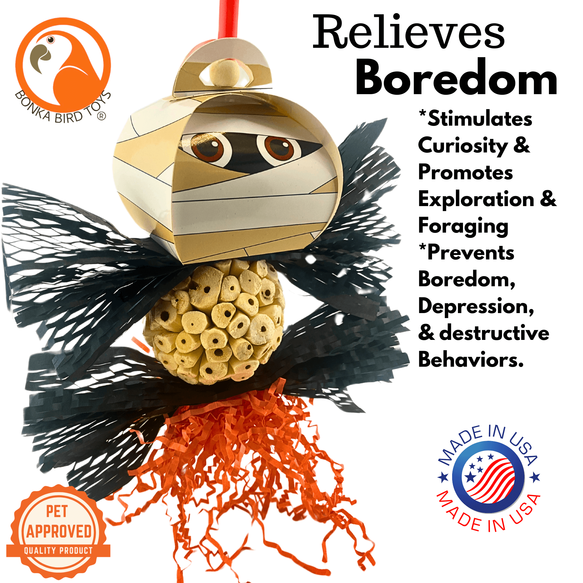 2718 Spooky Halloween Mummy - Bonka Bird Toys