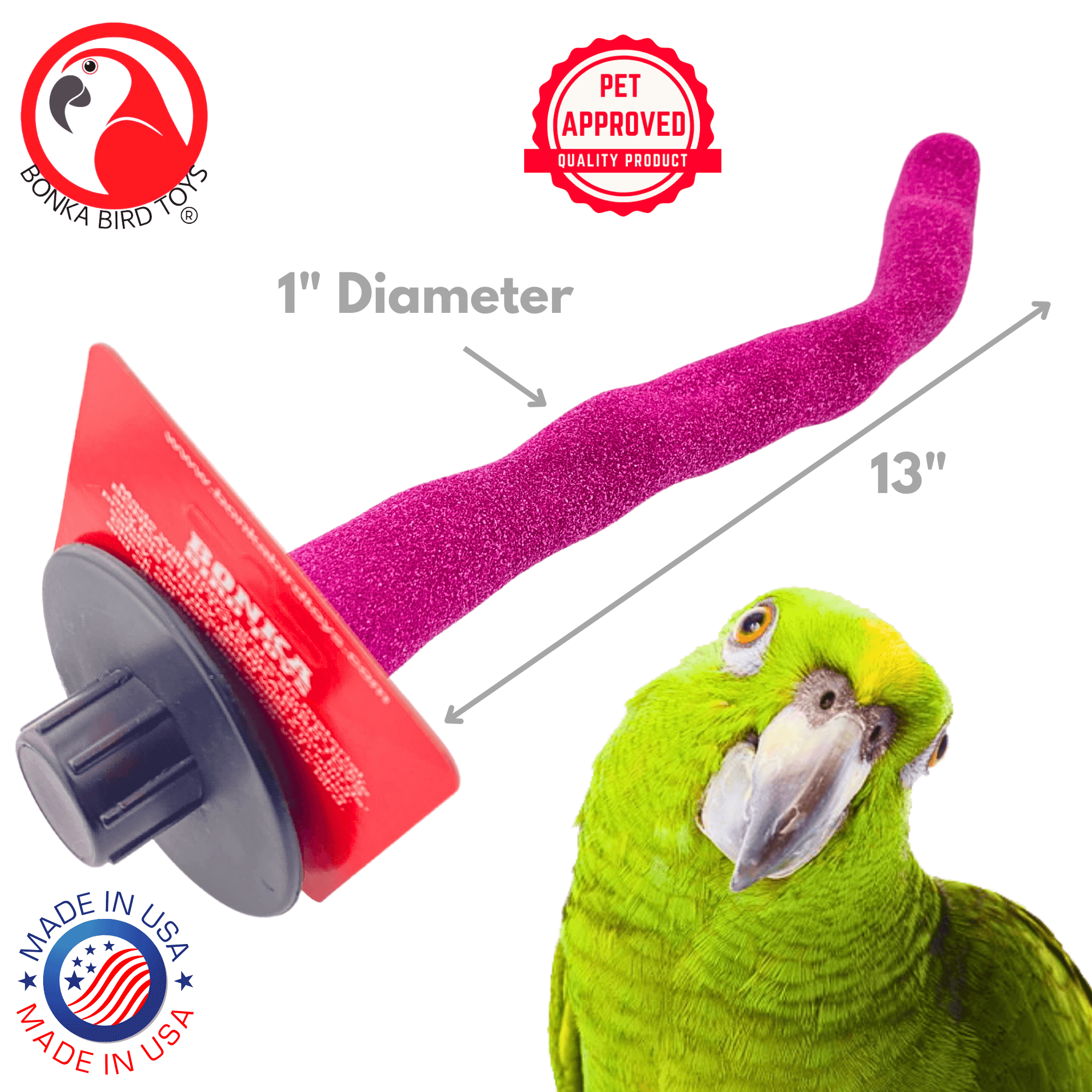 1436 Medium Orthopedic Sand Perch - Bonka Bird Toys