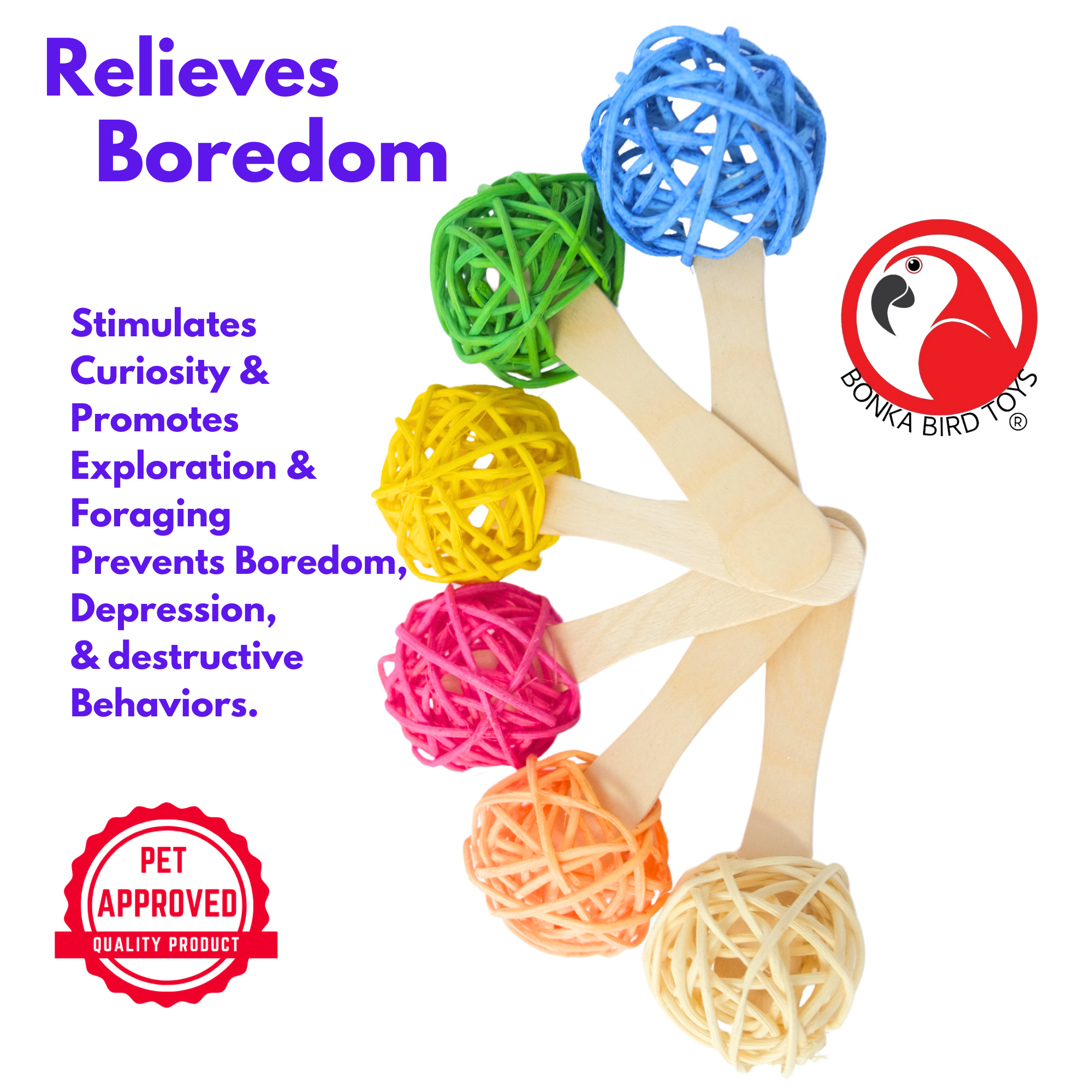 2642 Pk6 Vine Lollipop - Bonka Bird Toys