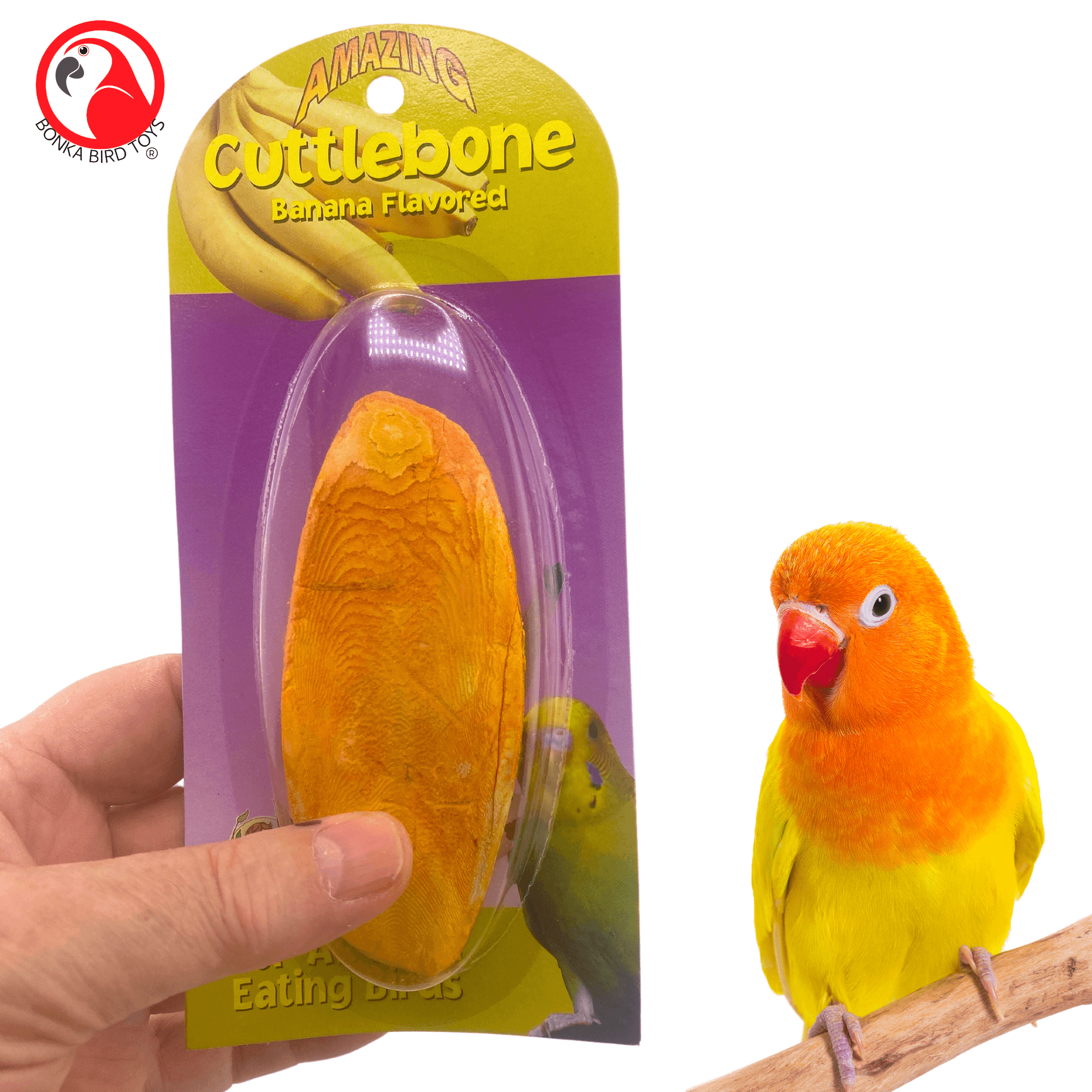 30006 Medium Cuttlebone Banana Flavor - Bonka Bird Toys