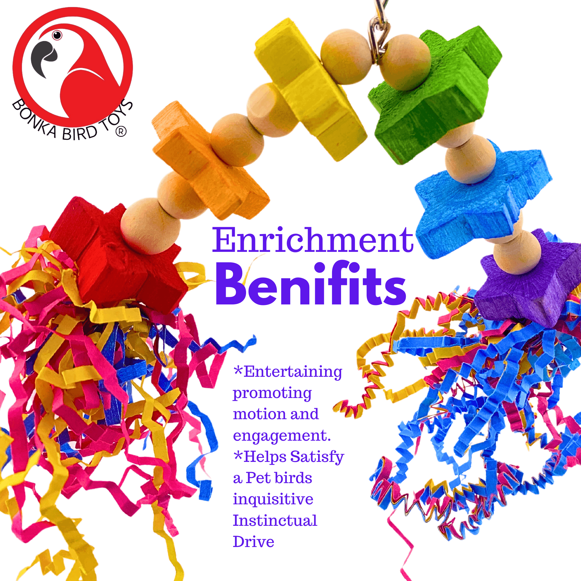 2595 Mini Sola Crinkle - Bonka Bird Toys