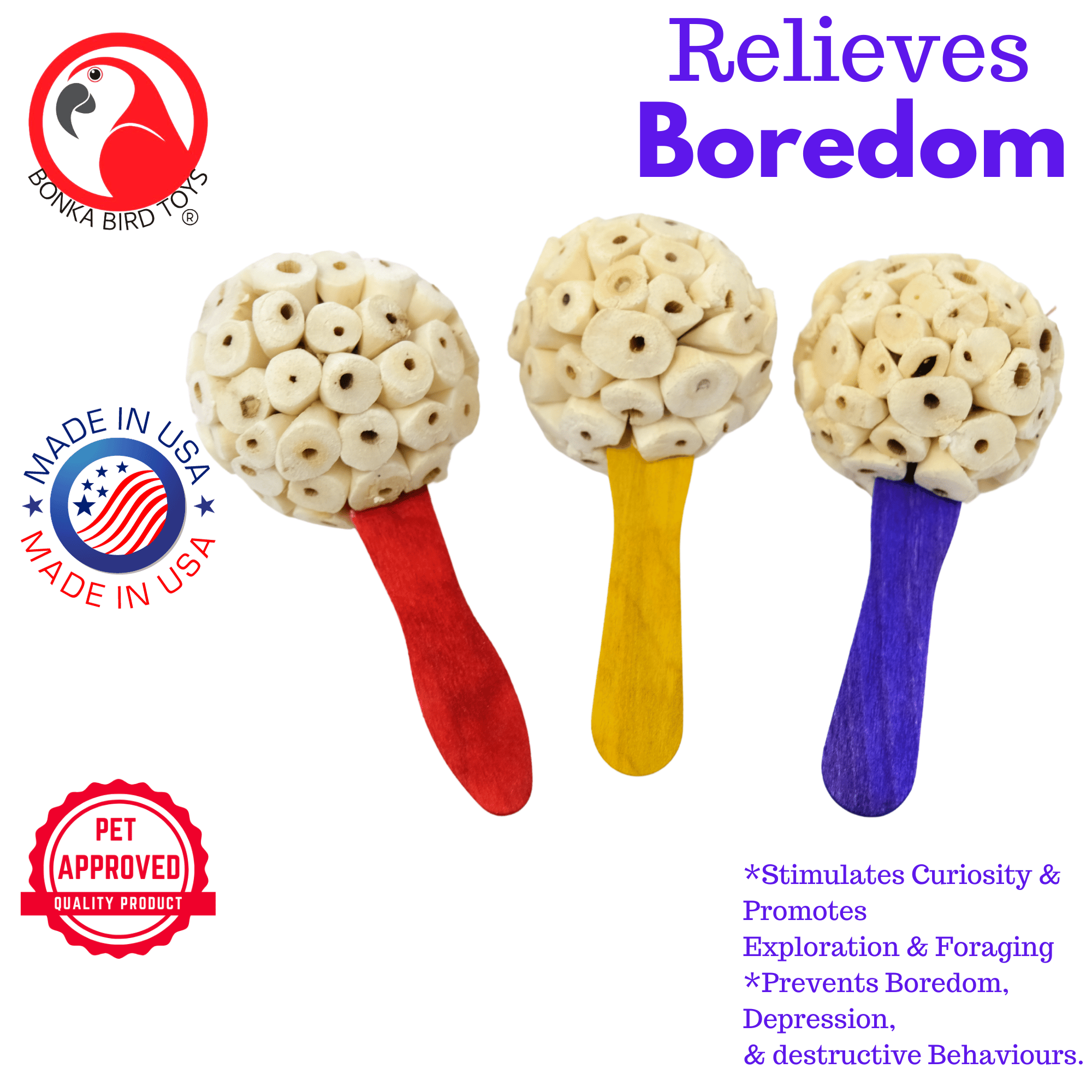 2964 PK3 Sola Pop - Bonka Bird Toys