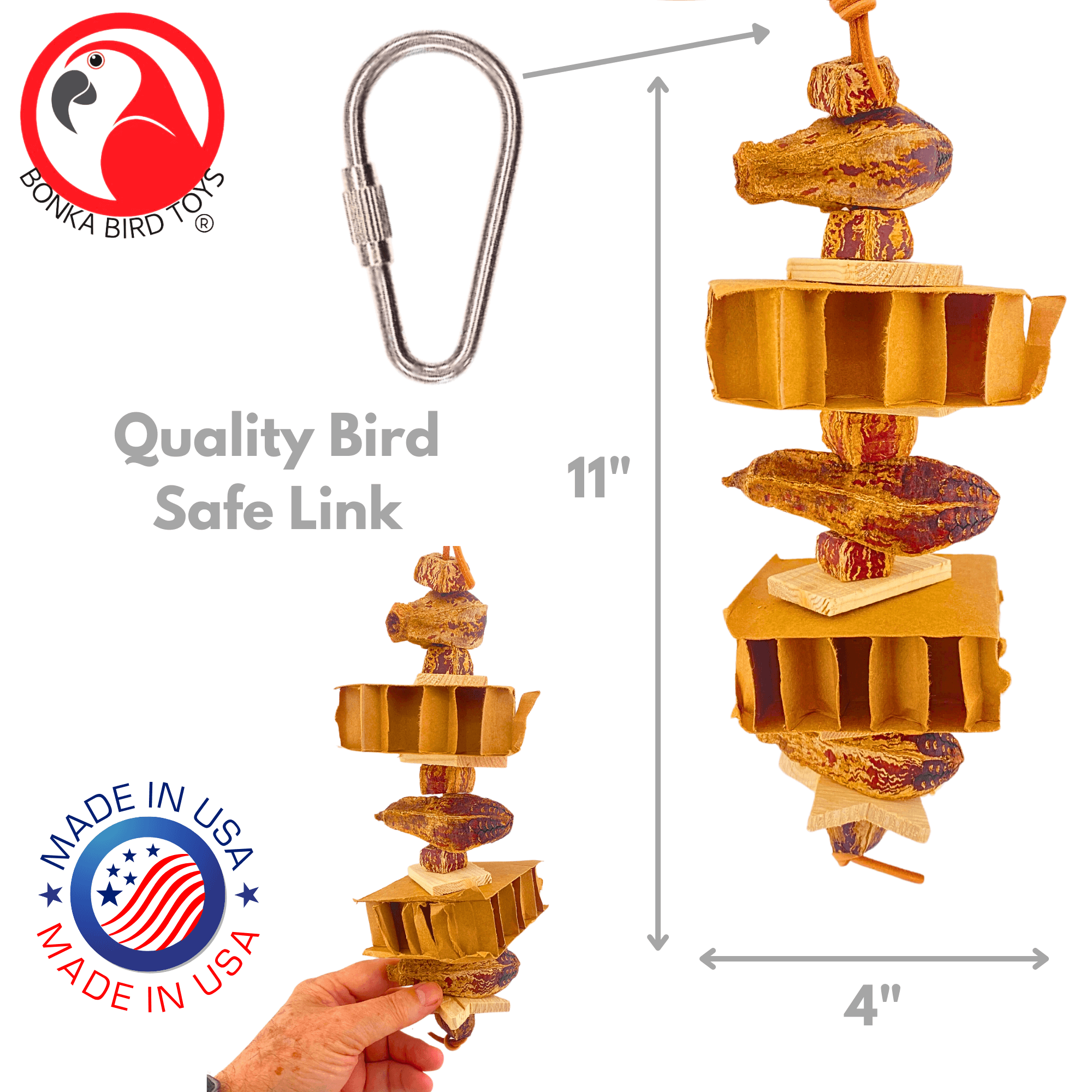 1138 Rustic Ripper - Bonka Bird Toys