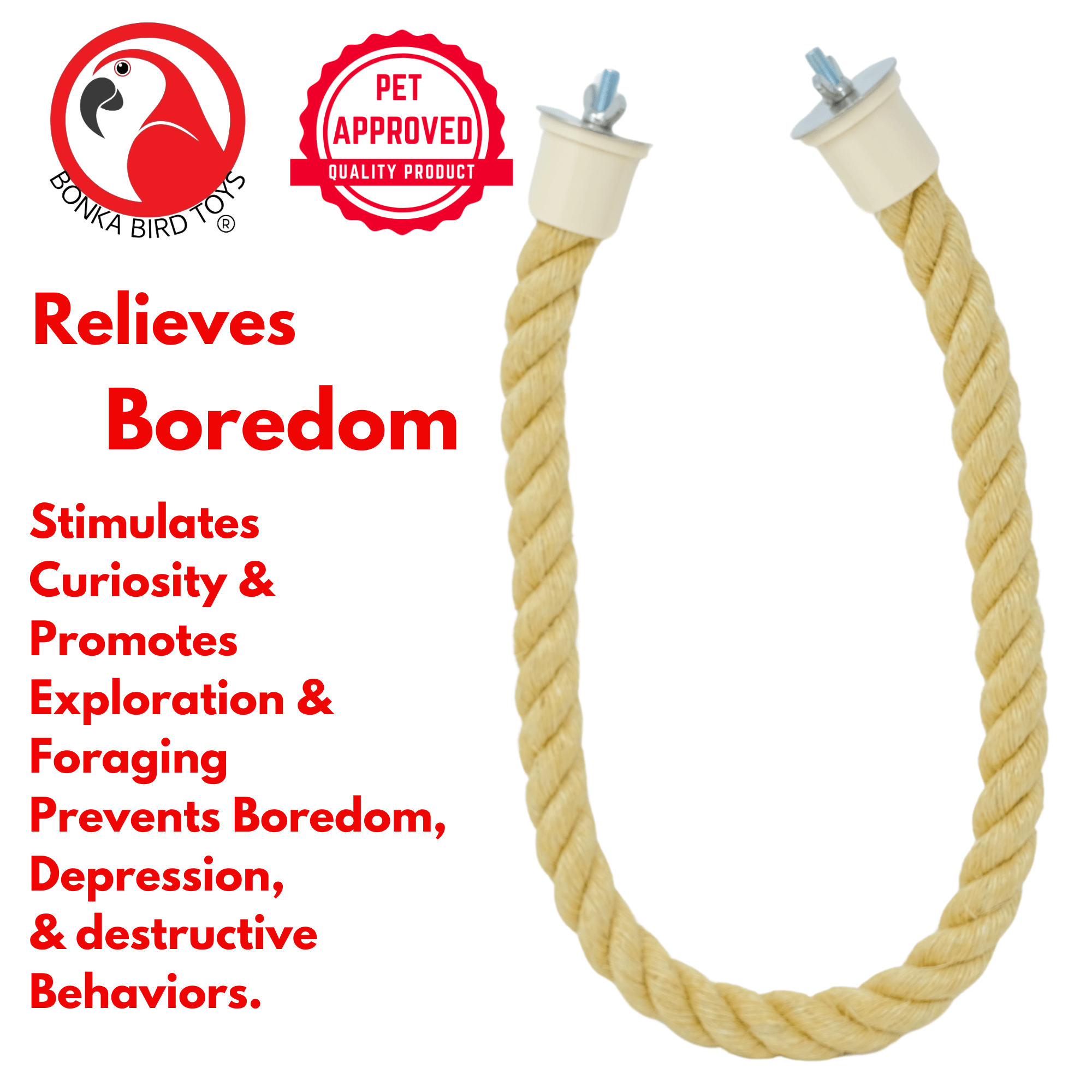 2672 Large Sisal Rope Perch - Bonka Bird Toys