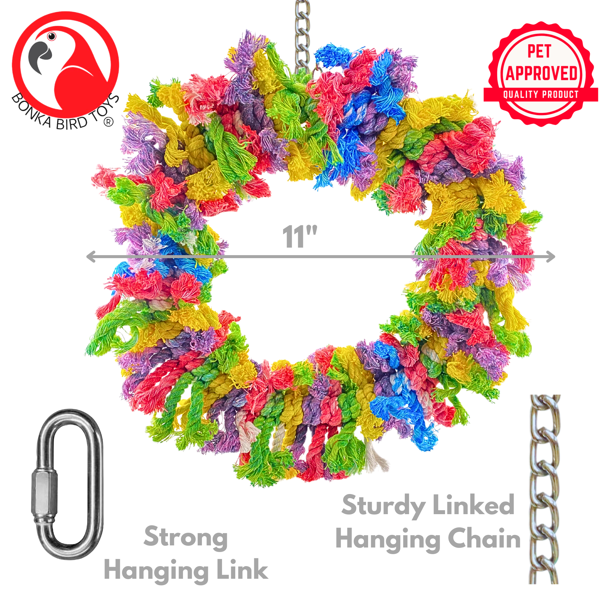 994 Fiesta Fluff Ring - Bonka Bird Toys