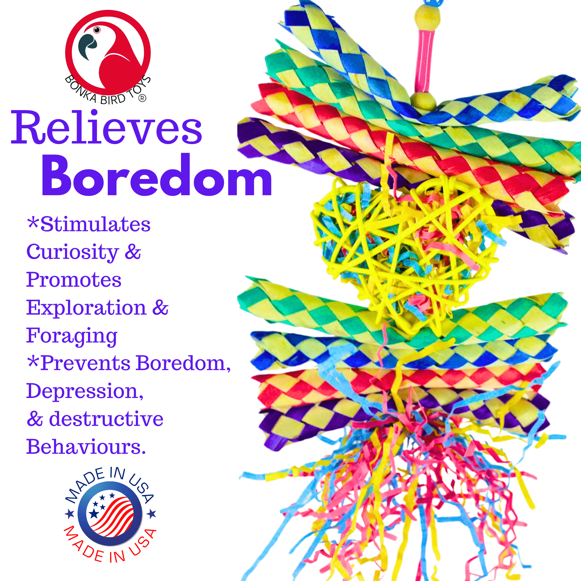 1730 Foraging Heart - Bonka Bird Toys