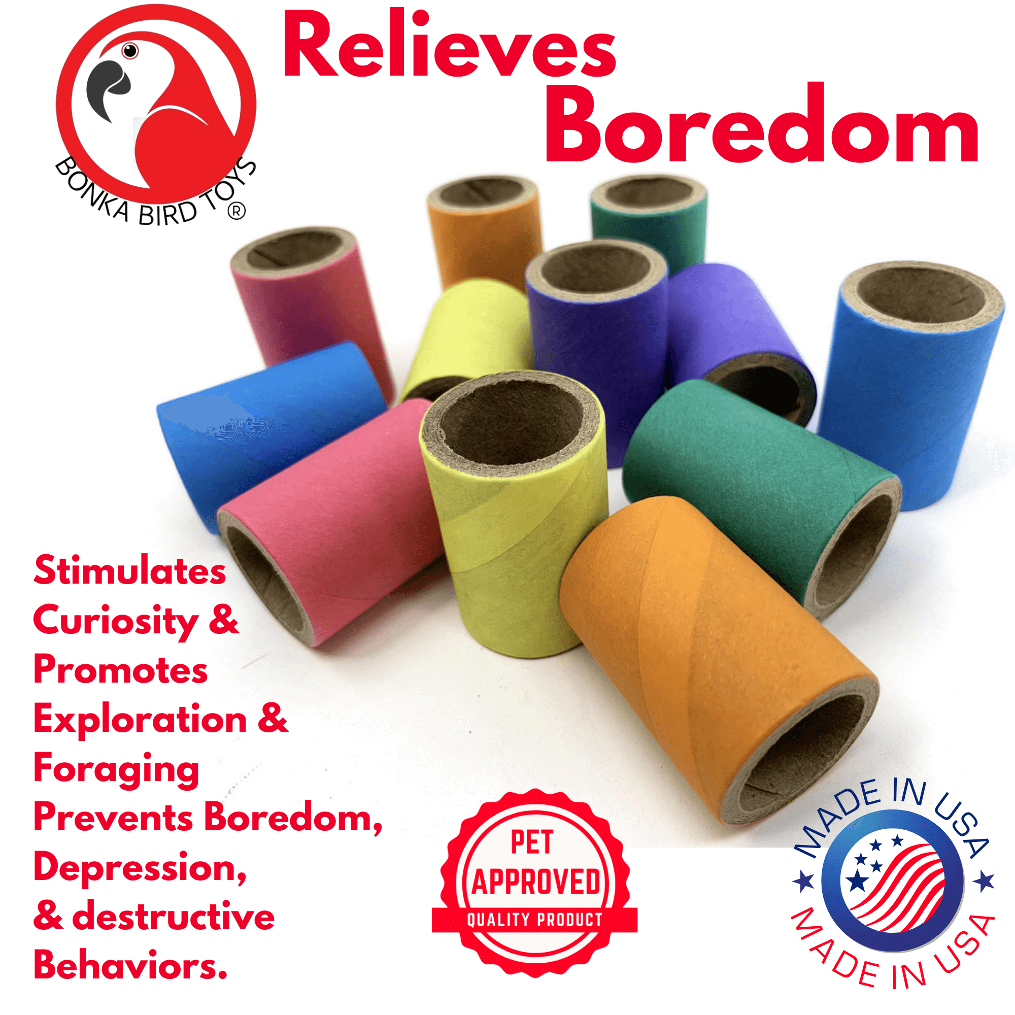 2108 Pk12 1-Inch Tube Bagels - Bonka Bird Toys