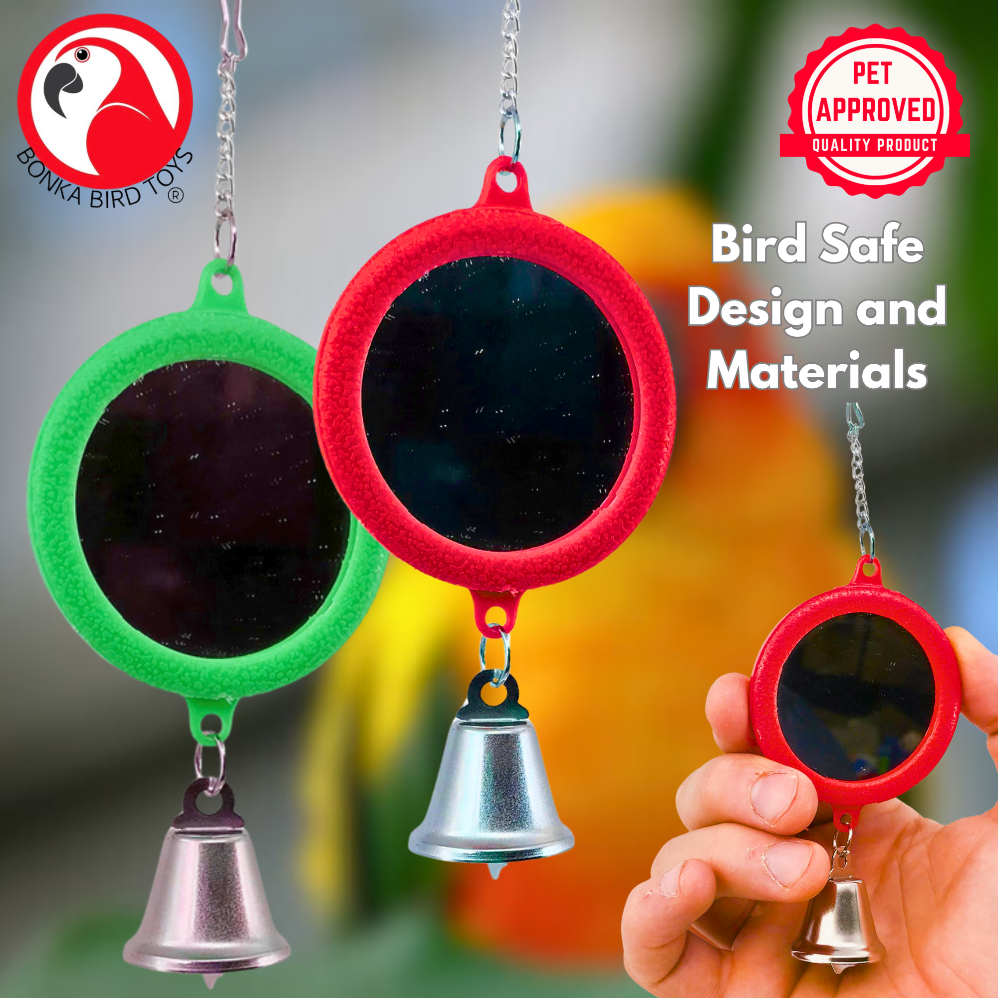 36413 Small Round Mirror - Bonka Bird Toys