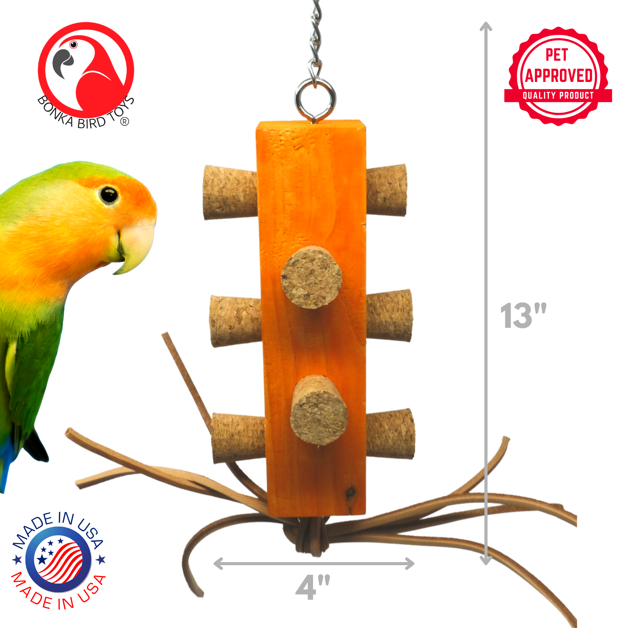 2555 Cork Traffic Light - Bonka Bird Toys