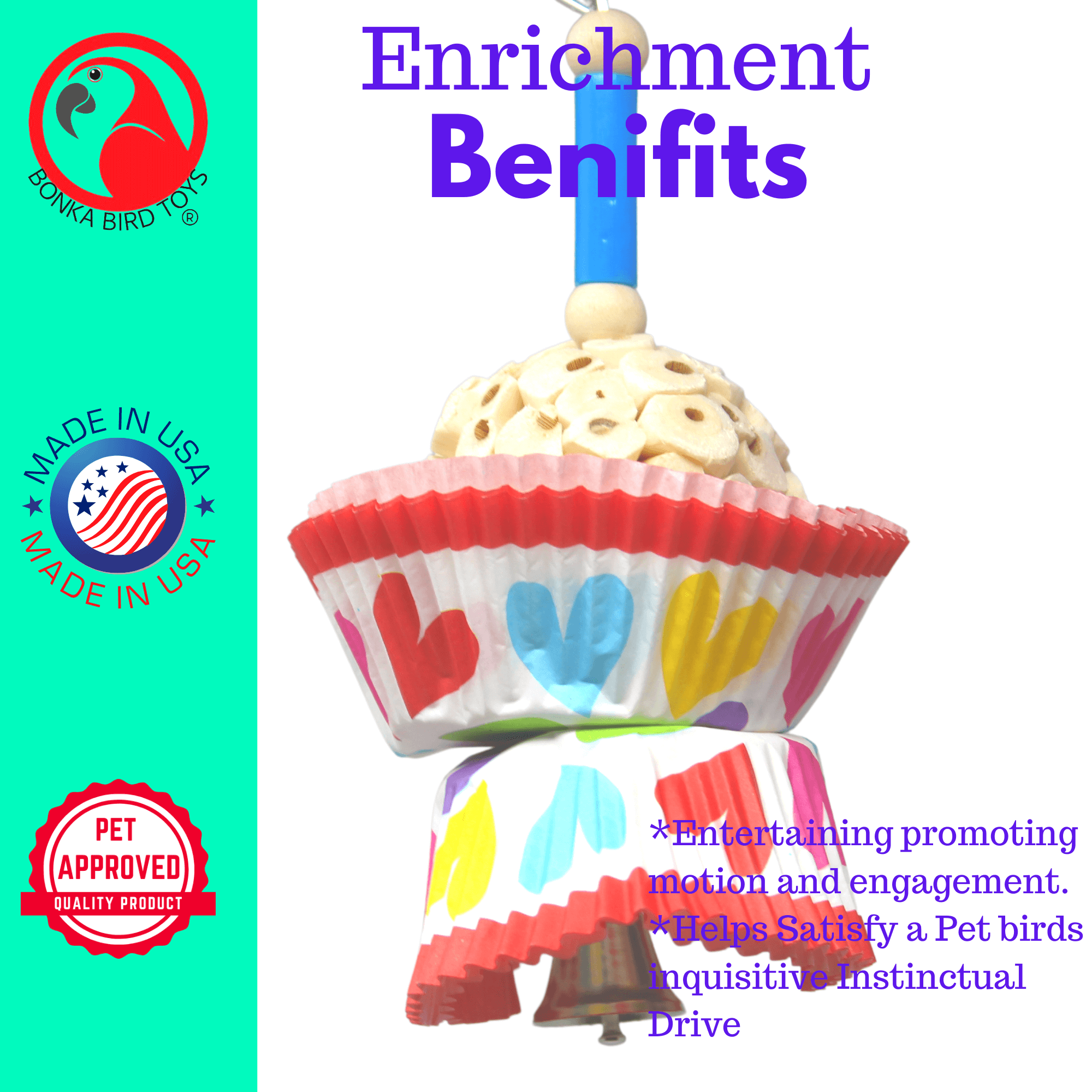 1925 Heart Cake - Bonka Bird Toys