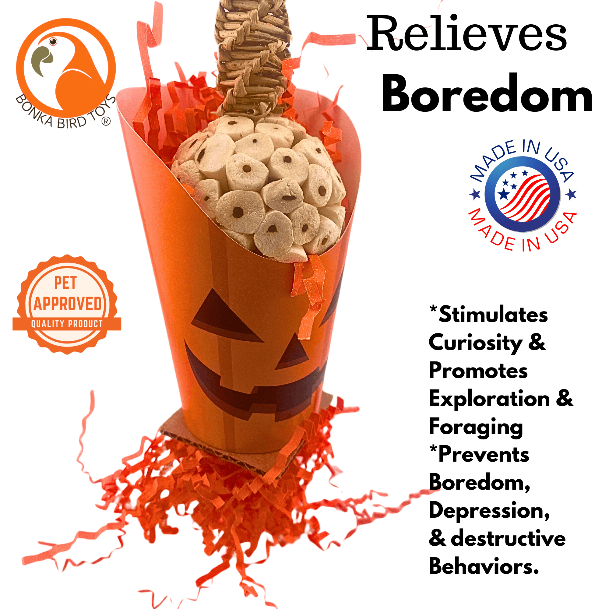 2705 Halloween Pumpkin Cup - Bonka Bird Toys