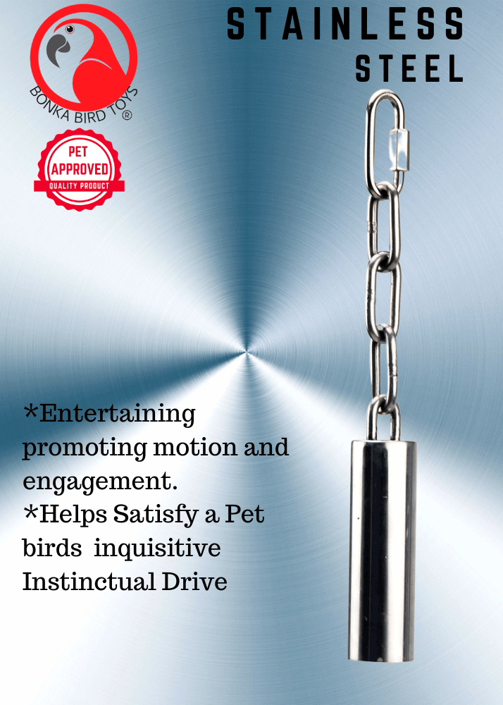 1642 Small Stainless Steel Pipe Bell - Bonka Bird Toys