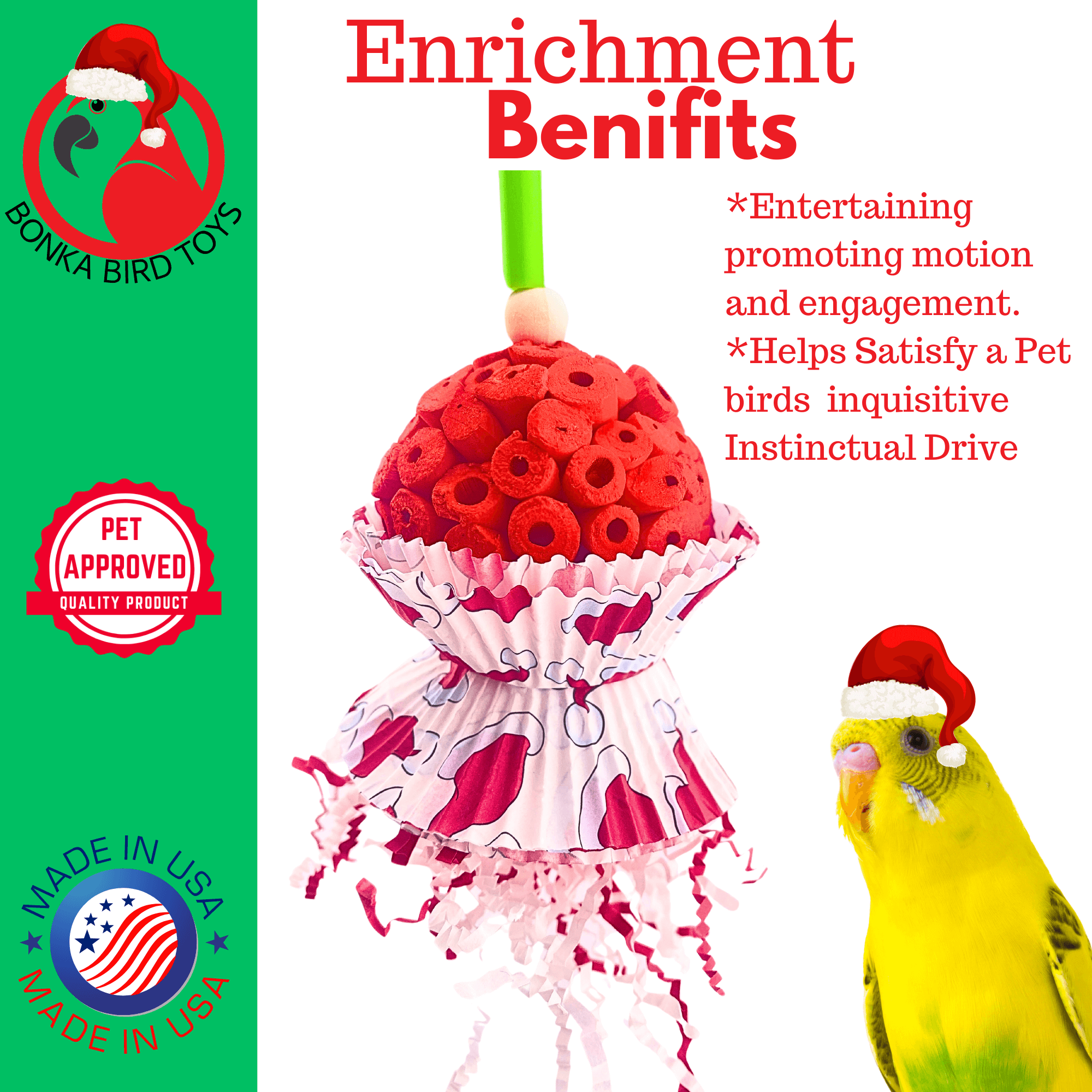 2732 Christmas Sola Hatty - Bonka Bird Toys