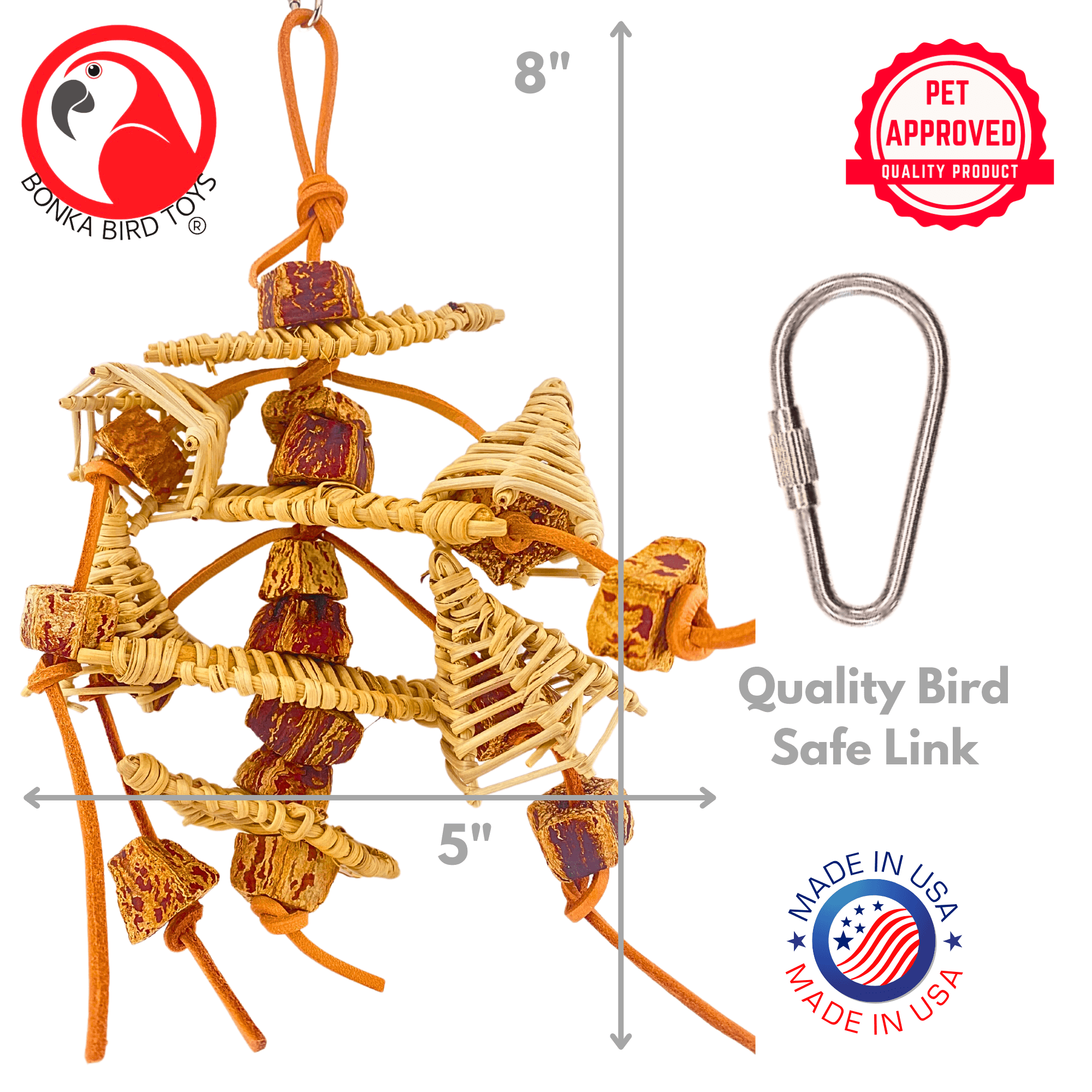 1145 Mahogany Jumble - Bonka Bird Toys