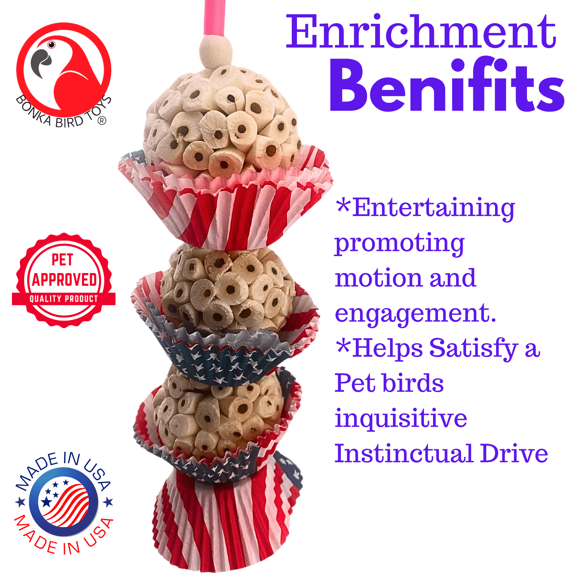 2027 USA Three Cake - Bonka Bird Toys