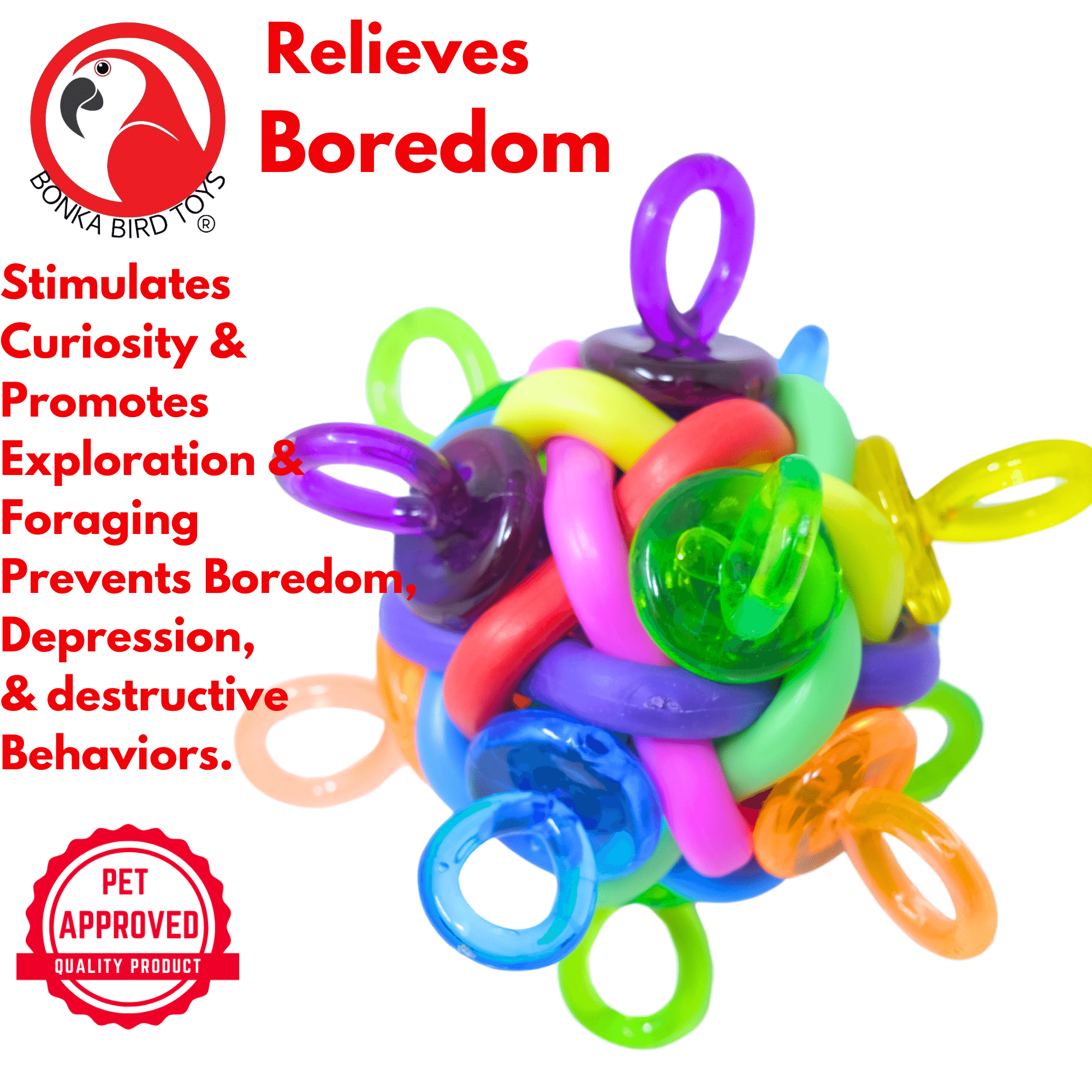 2253 Large Paci Wibbly Foot Toy - Bonka Bird Toys