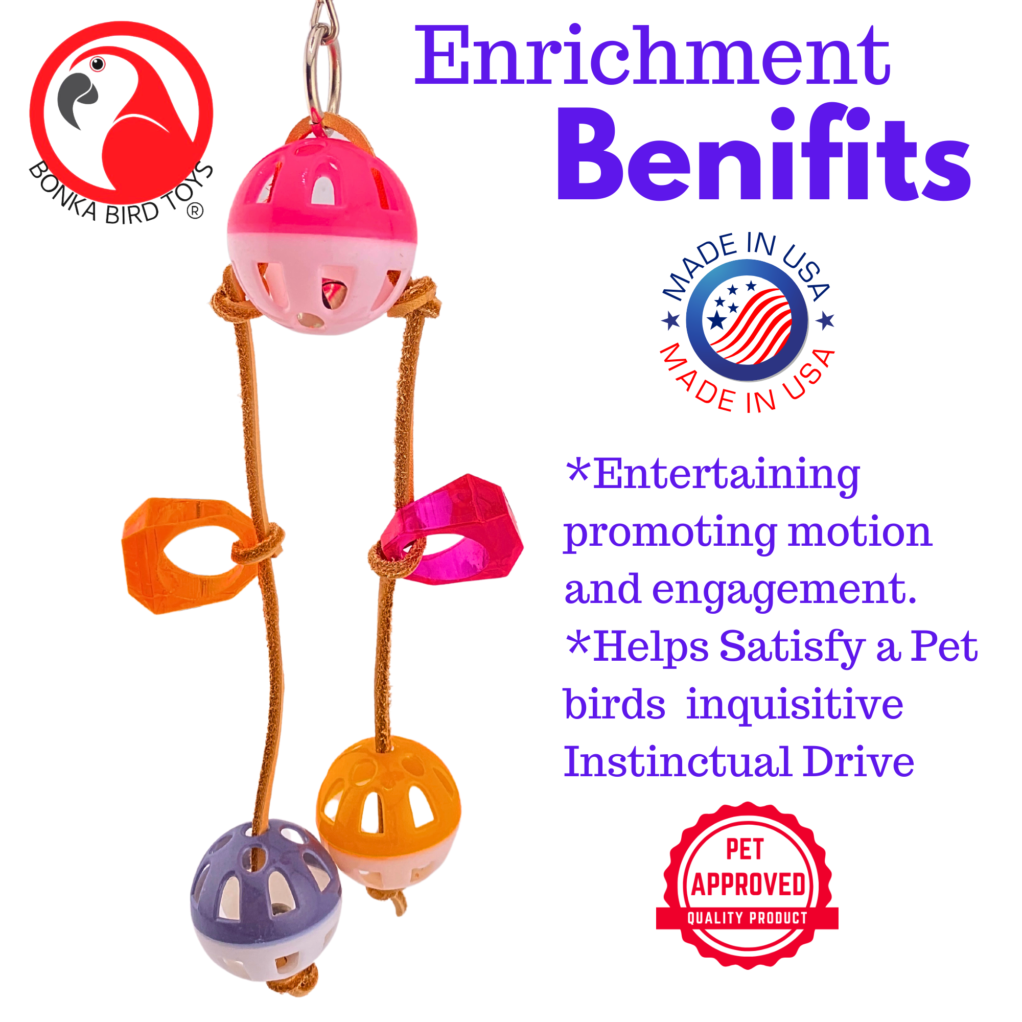 3724 Triple Jingle Ball On Sale! - Bonka Bird Toys