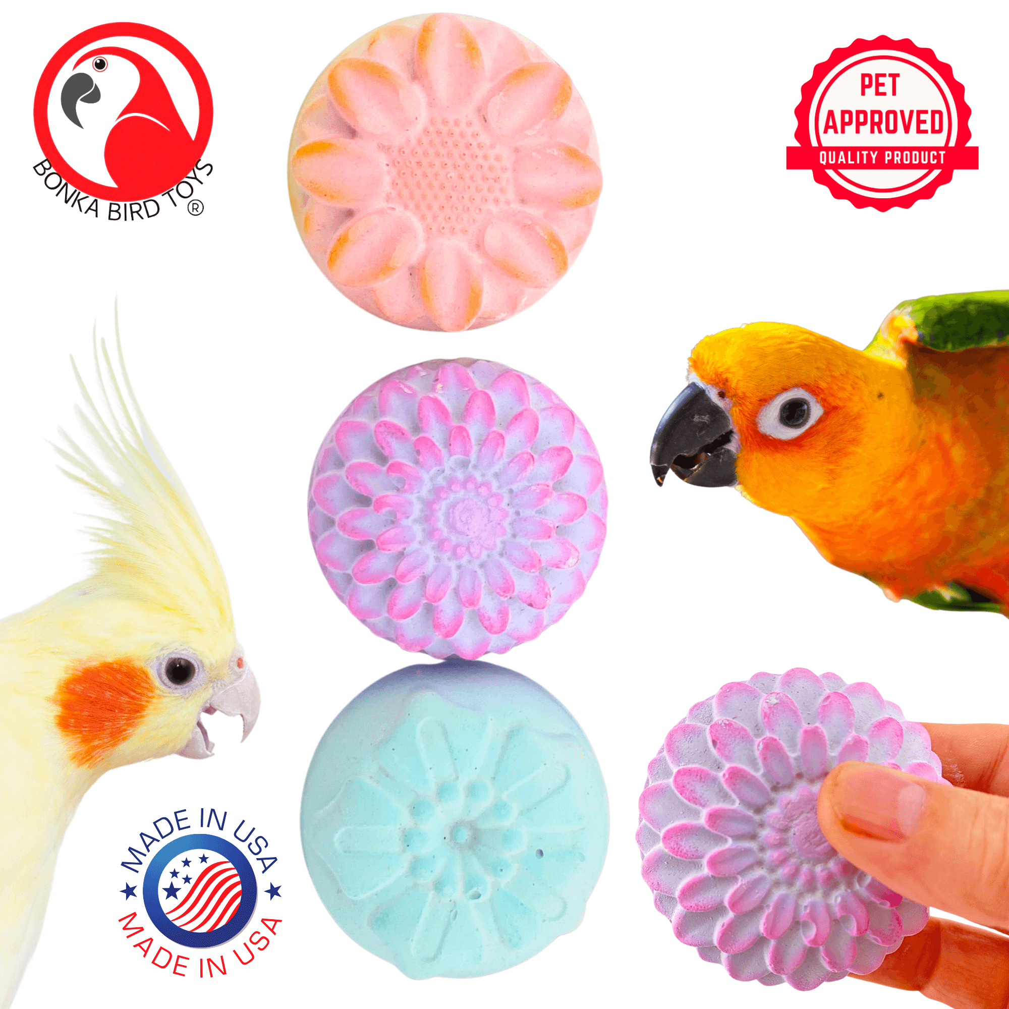 2860 Flower Power Calcium Treats - Bonka Bird Toys